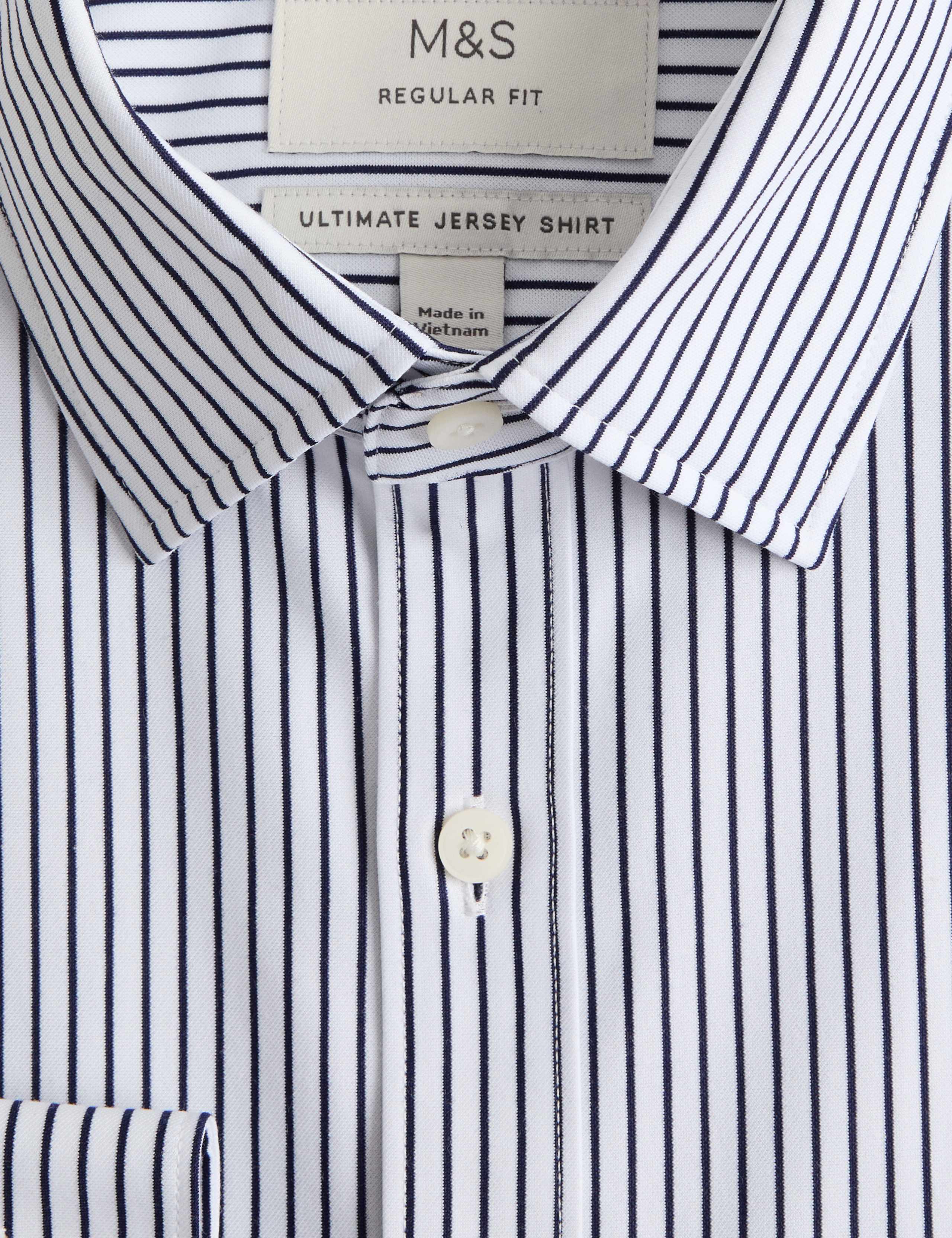 Regular Fit Ultimate Non Iron Jersey Striped Shirt 3 of 3