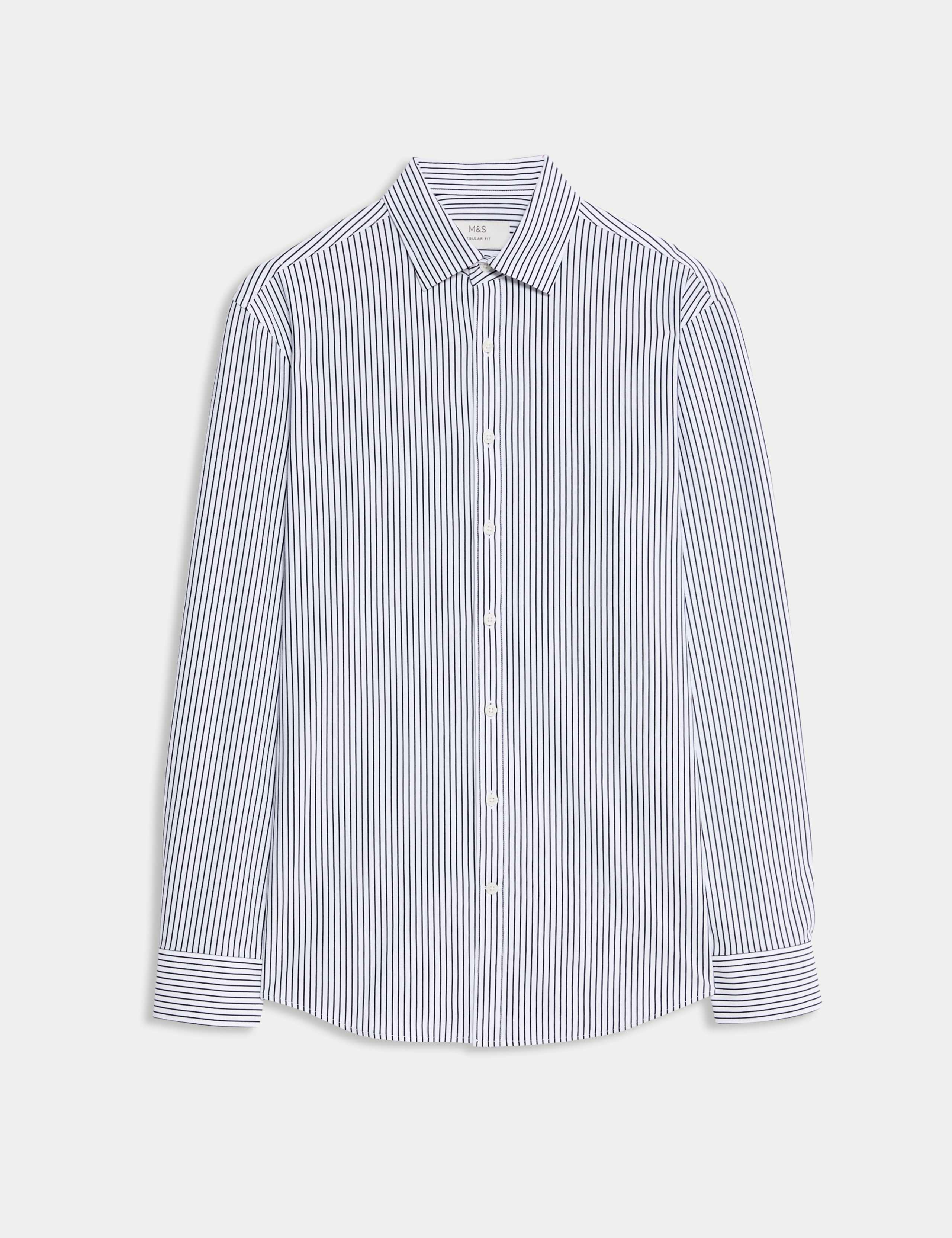 Regular Fit Ultimate Non Iron Jersey Striped Shirt 2 of 6