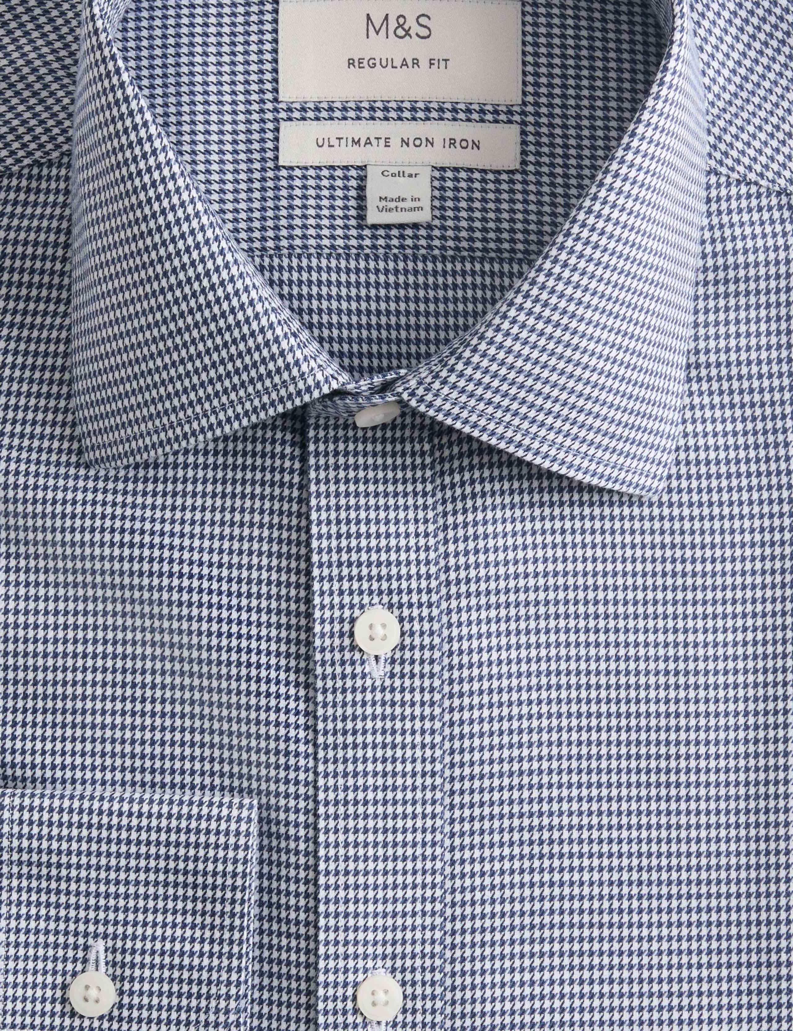 Ultimate Regular Fit Non Iron Pure Cotton Textured Shirt 3 of 7