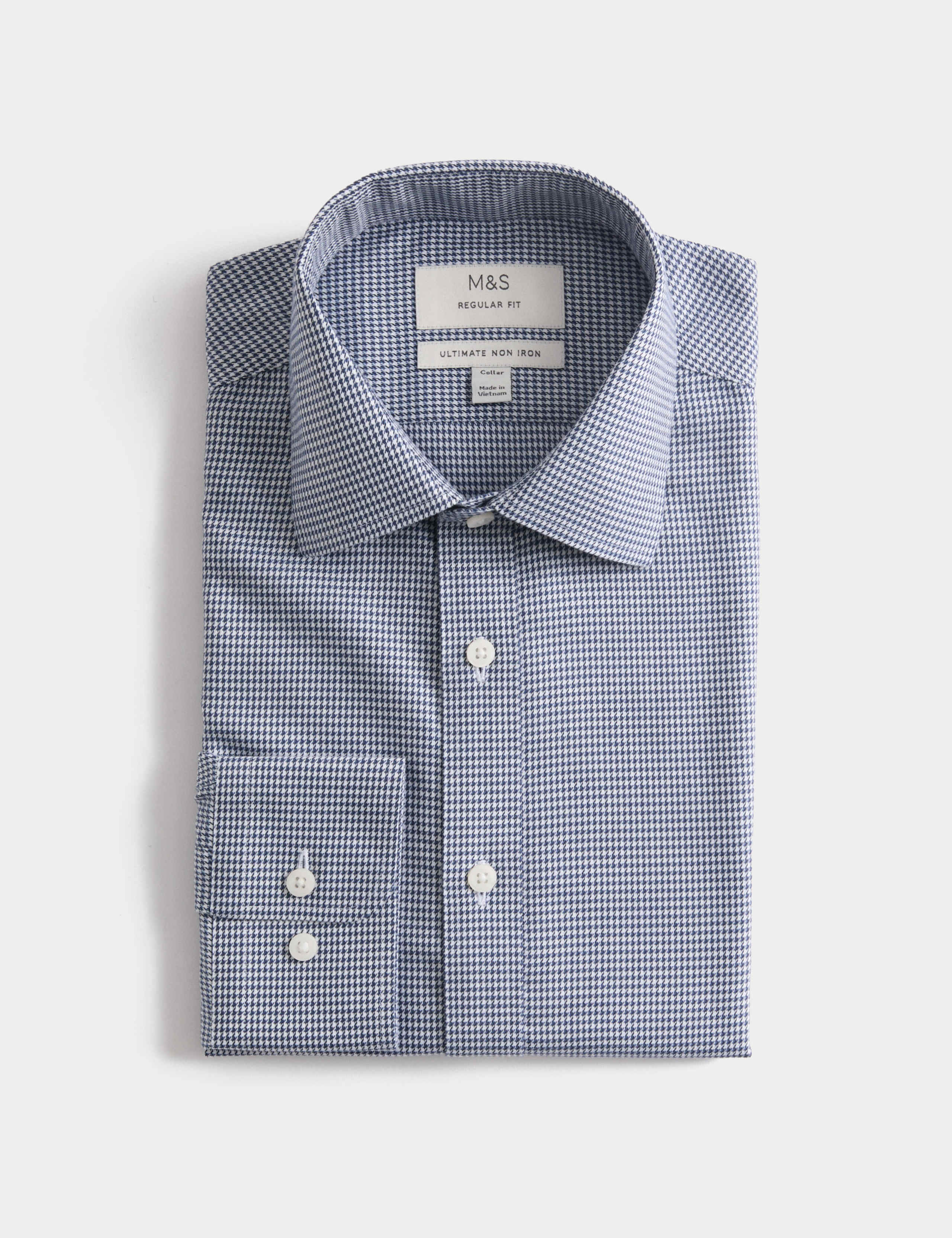 Ultimate Regular Fit Non Iron Pure Cotton Textured Shirt 2 of 7