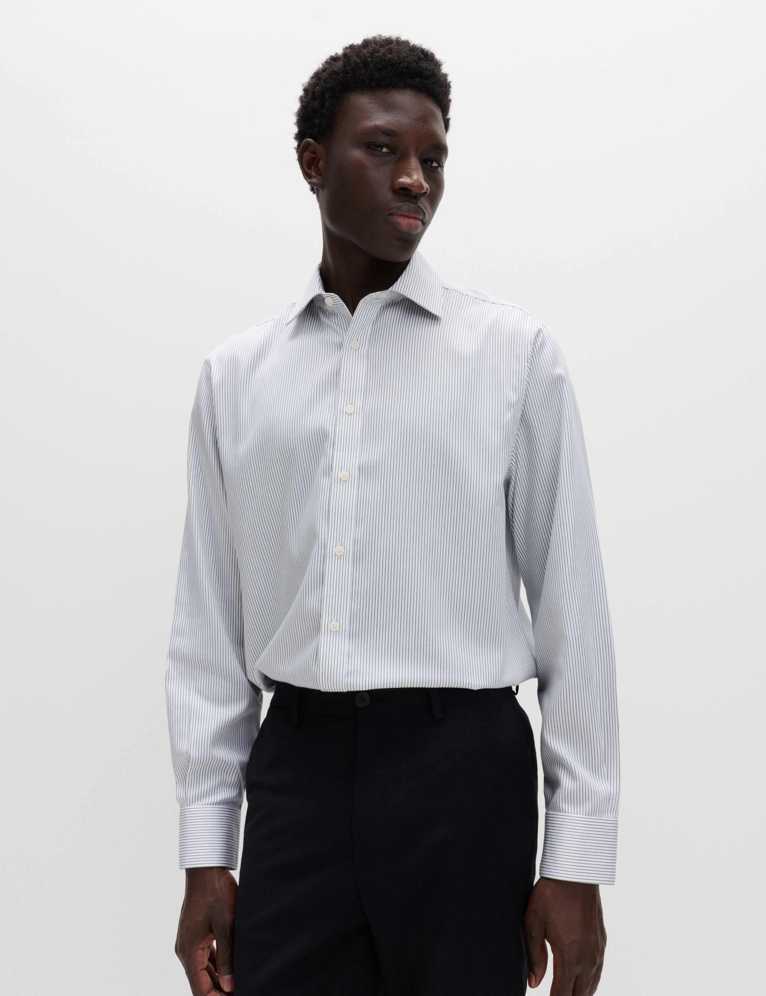 Regular Fit Ultimate Non Iron Cotton Striped Shirt 1 of 7