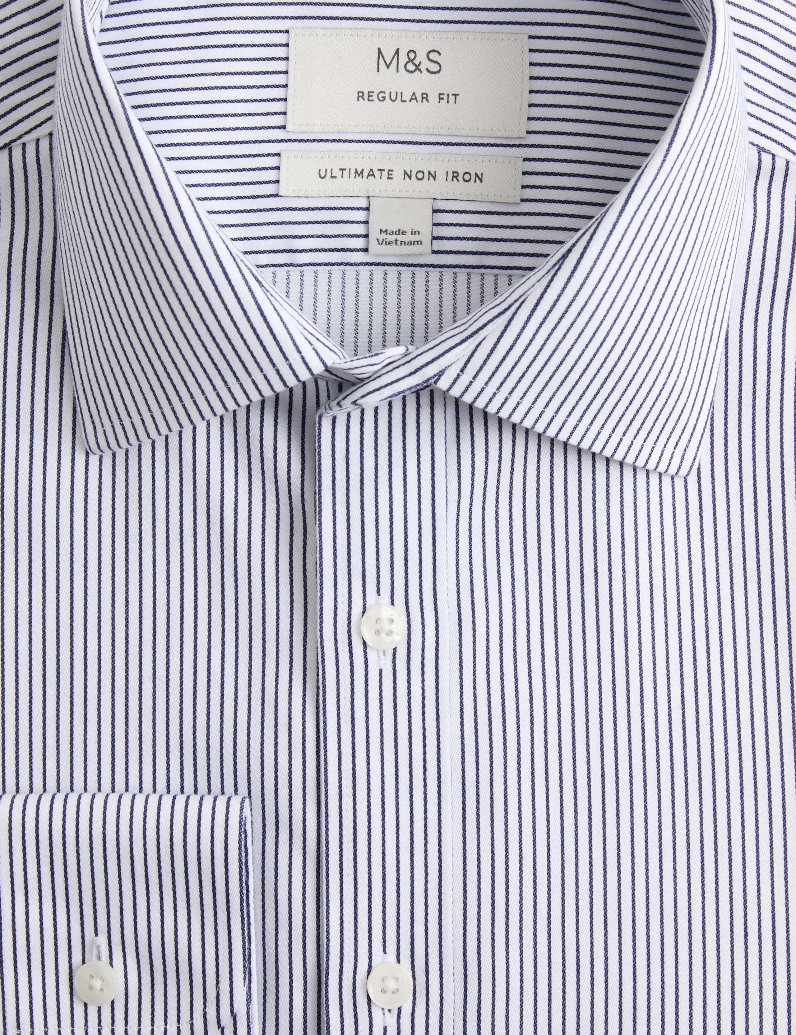 Regular Fit Ultimate Non Iron Cotton Striped Shirt 5 of 5