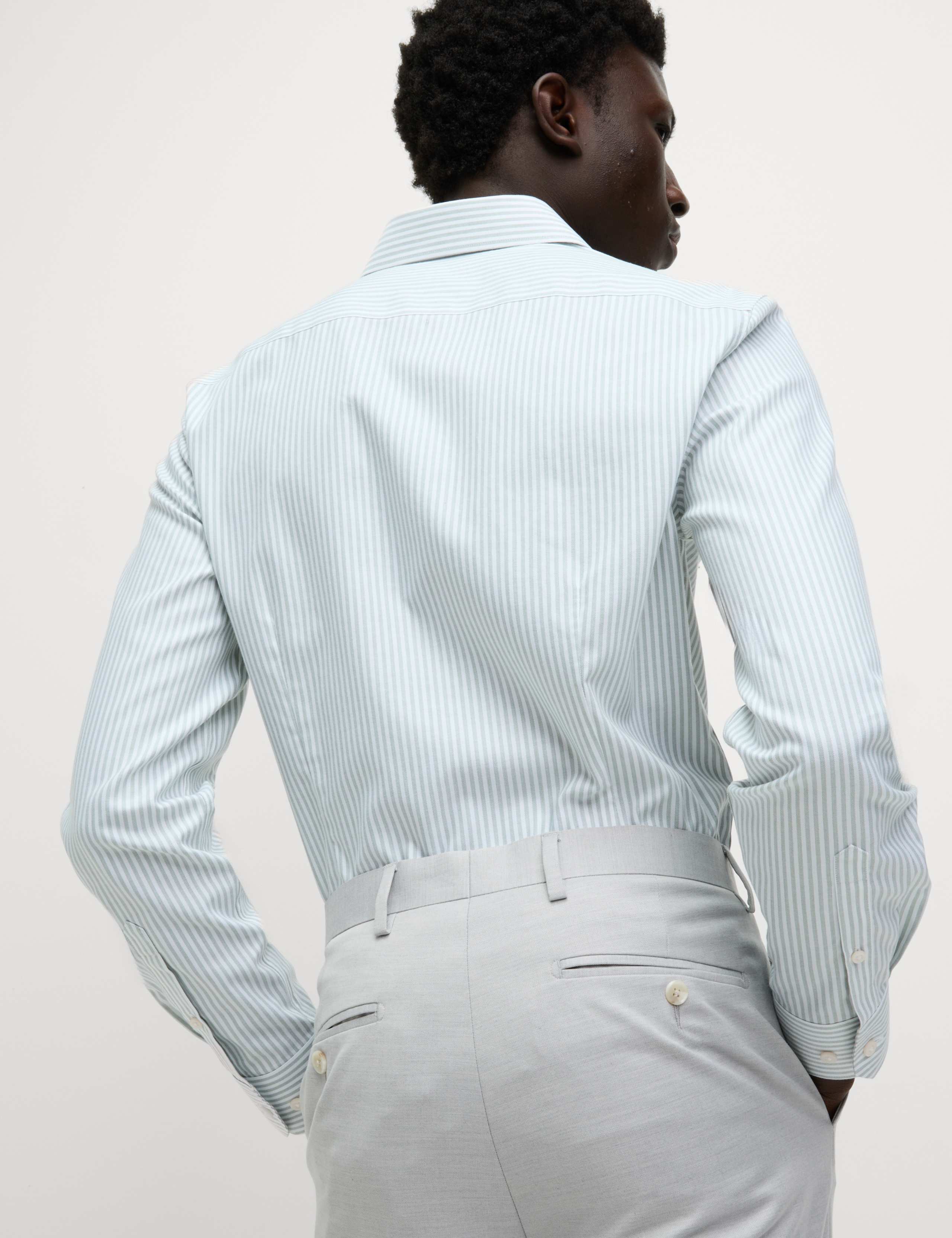 Slim Fit Ultimate Non Iron Cotton Striped Shirt 6 of 7