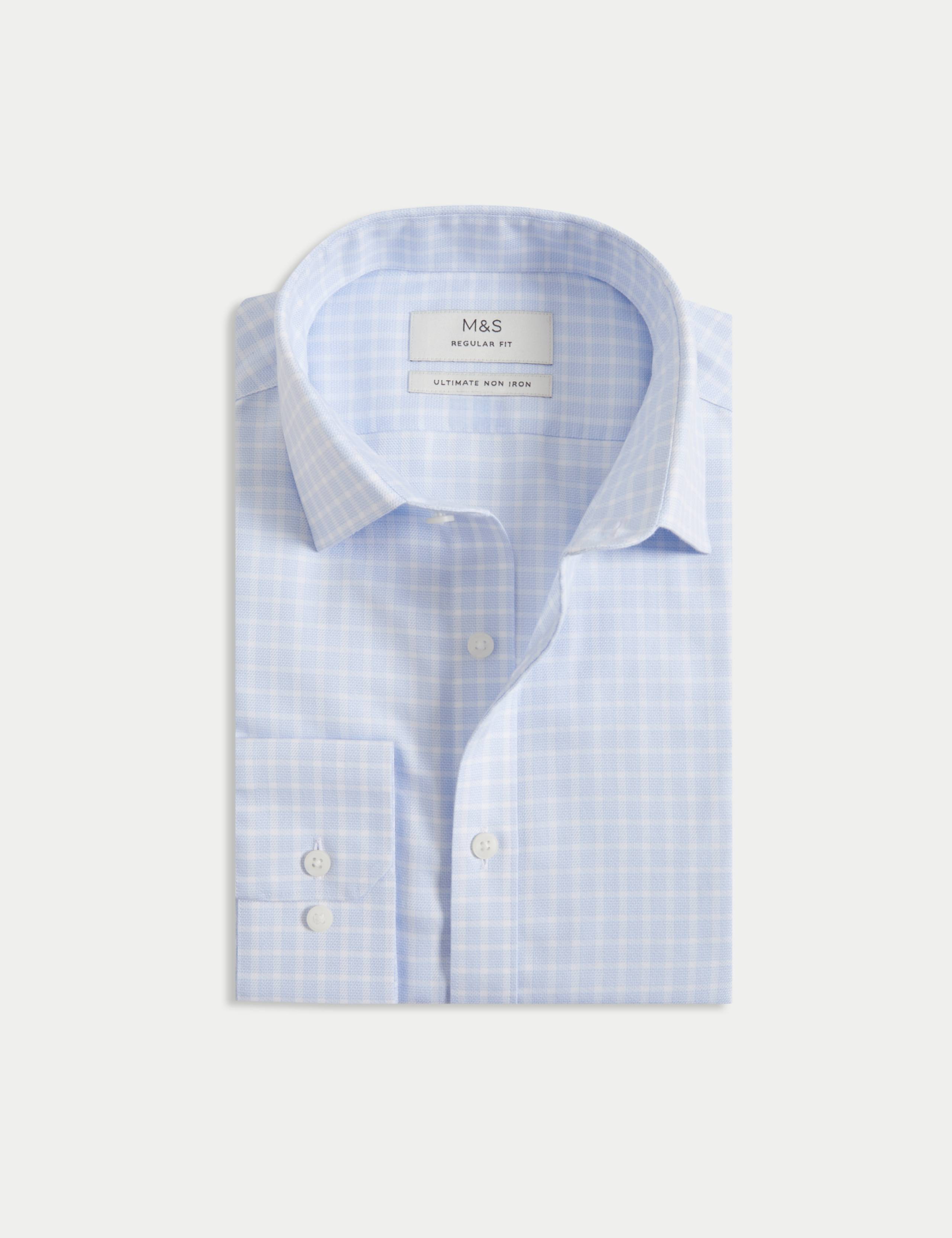Regular Fit Ultimate Non Iron Cotton Check Shirt 2 of 7