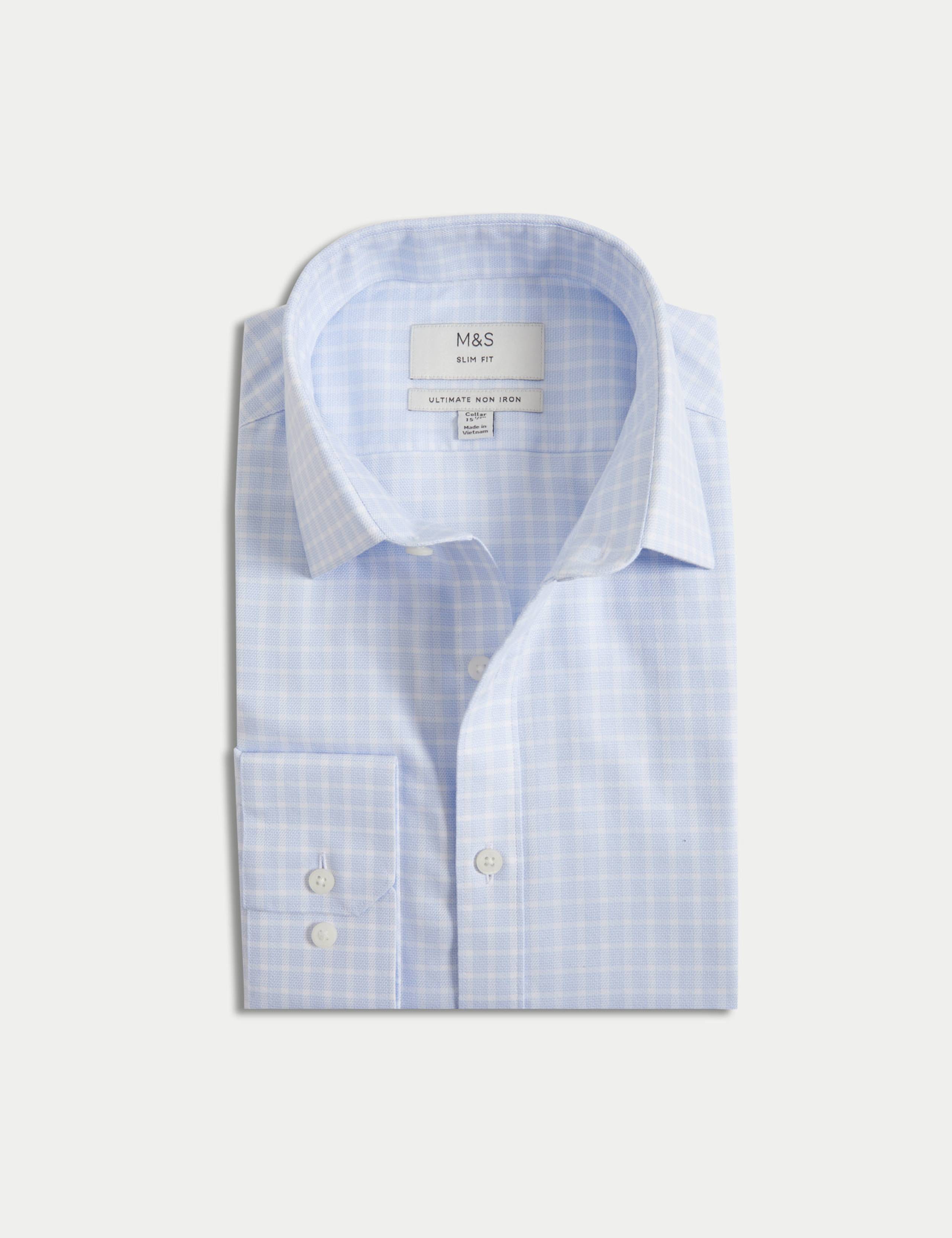 Slim Fit Ultimate Non Iron Cotton Check Shirt 2 of 6