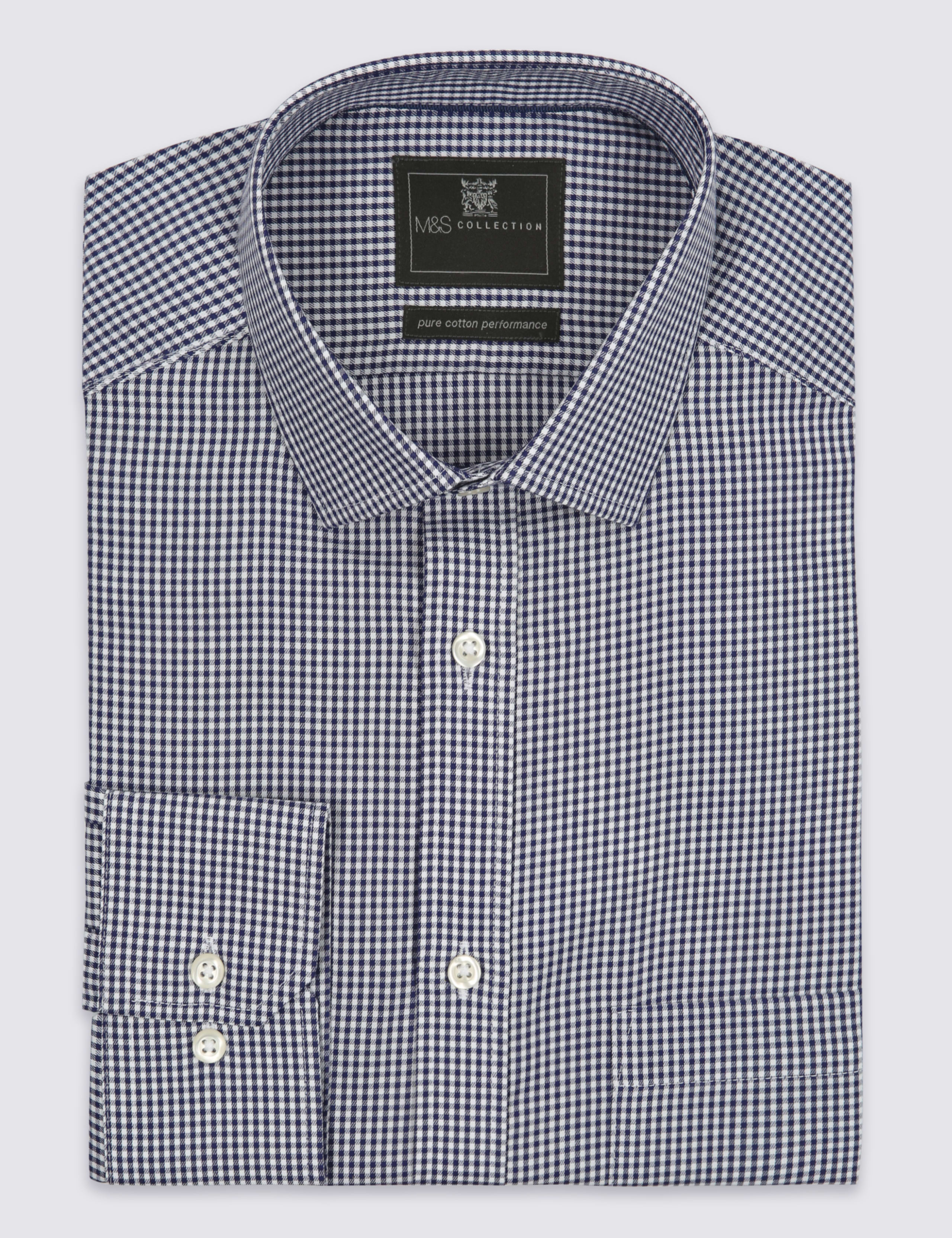 Pure Cotton Tailored Fit Shirt with Pocket 2 of 4