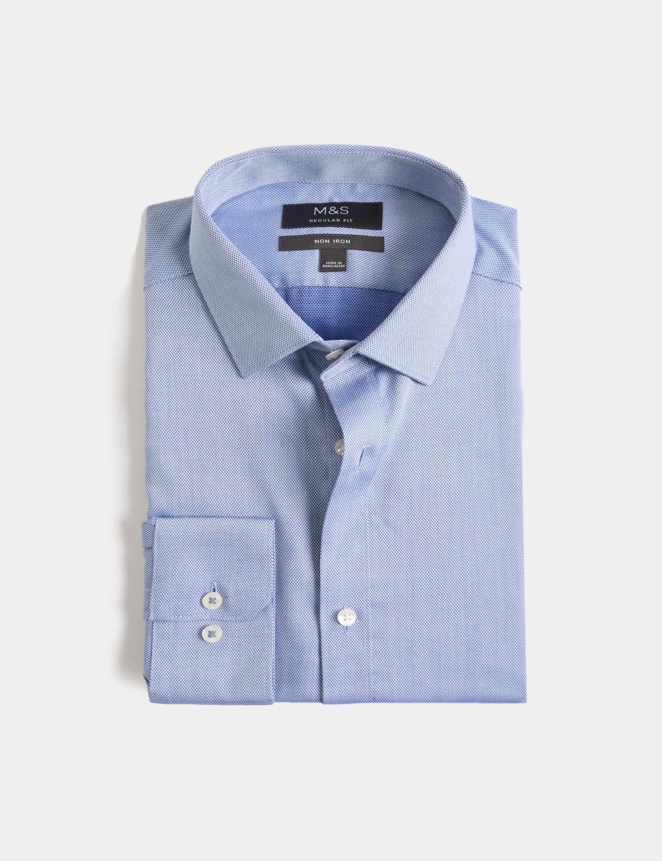 Regular Fit Easy Iron Pure Cotton Textured Shirt 2 of 7