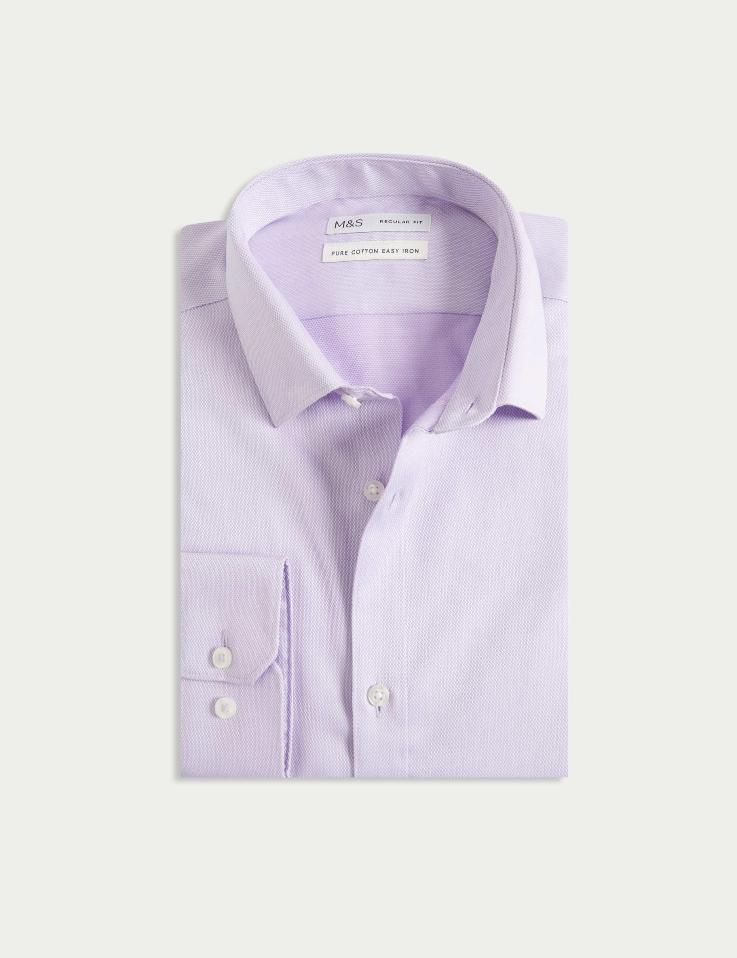 Regular Fit Easy Iron Pure Cotton Textured Shirt 2 of 7