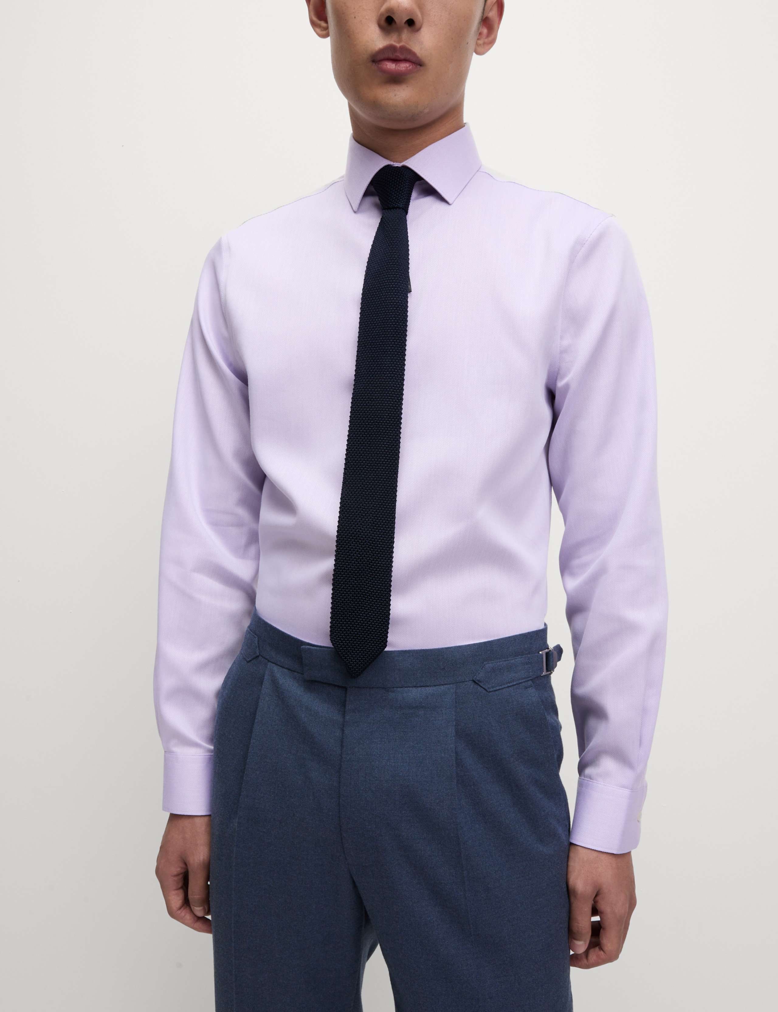 Slim Fit Easy Iron Pure Cotton Textured Shirt 1 of 5