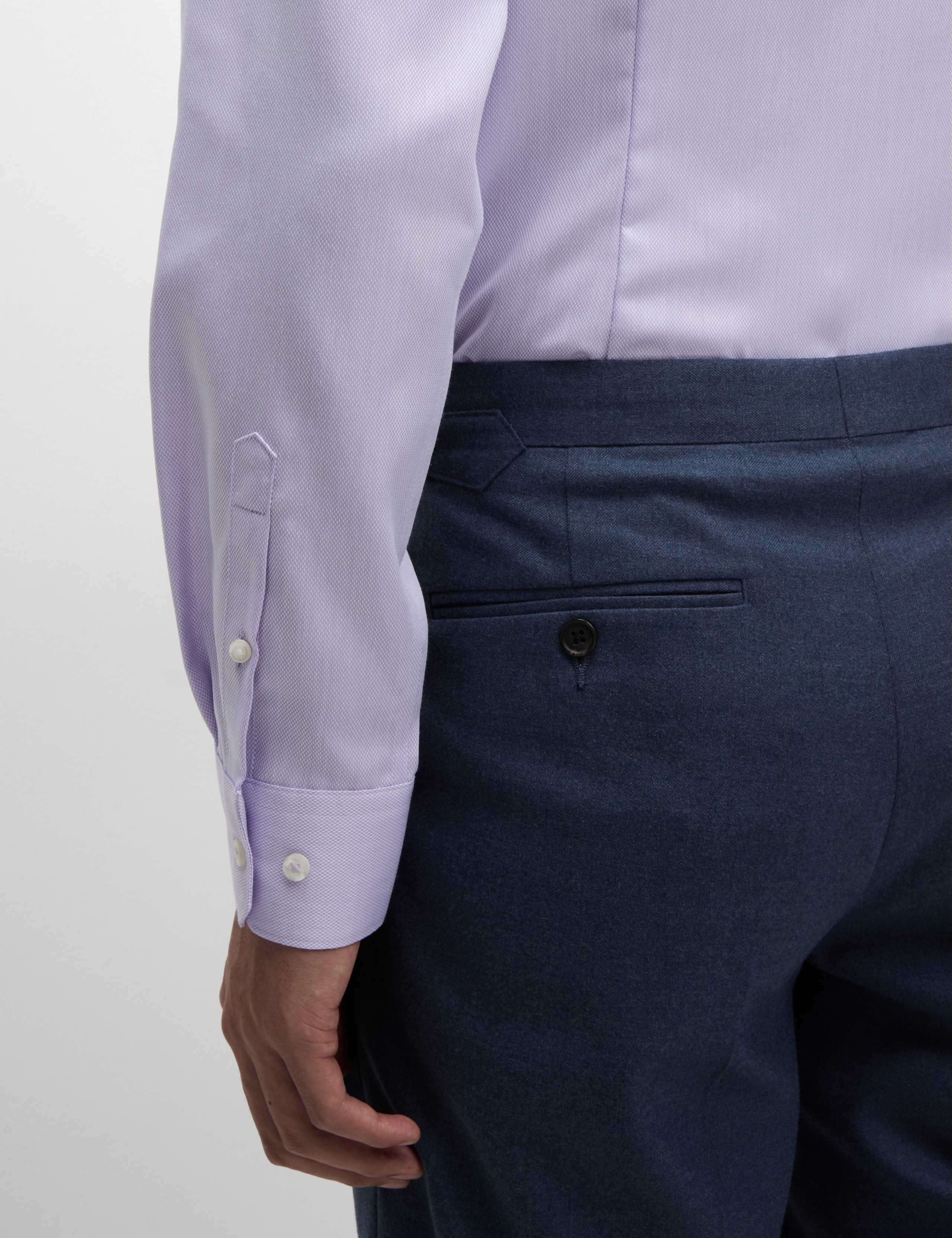 Slim Fit Easy Iron Pure Cotton Textured Shirt 4 of 5