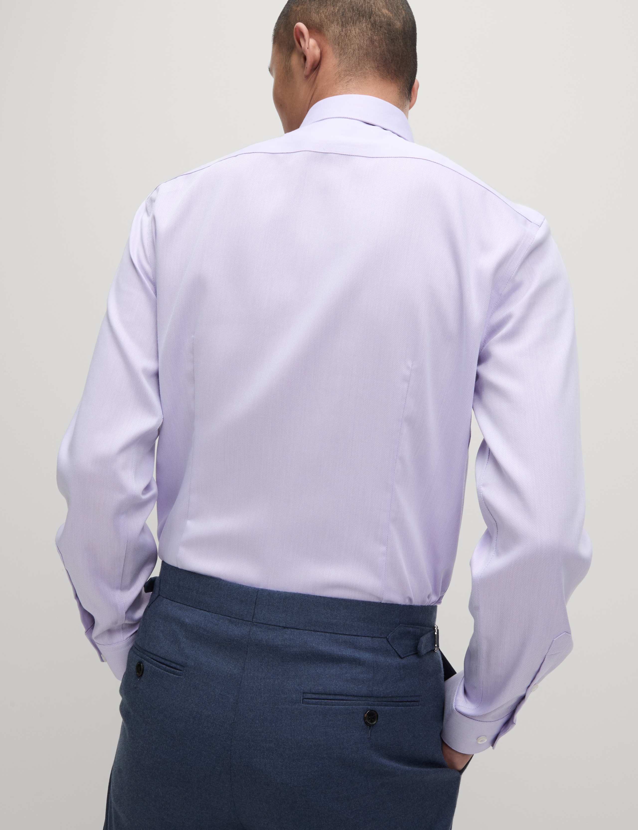 Slim Fit Easy Iron Pure Cotton Textured Shirt 5 of 5