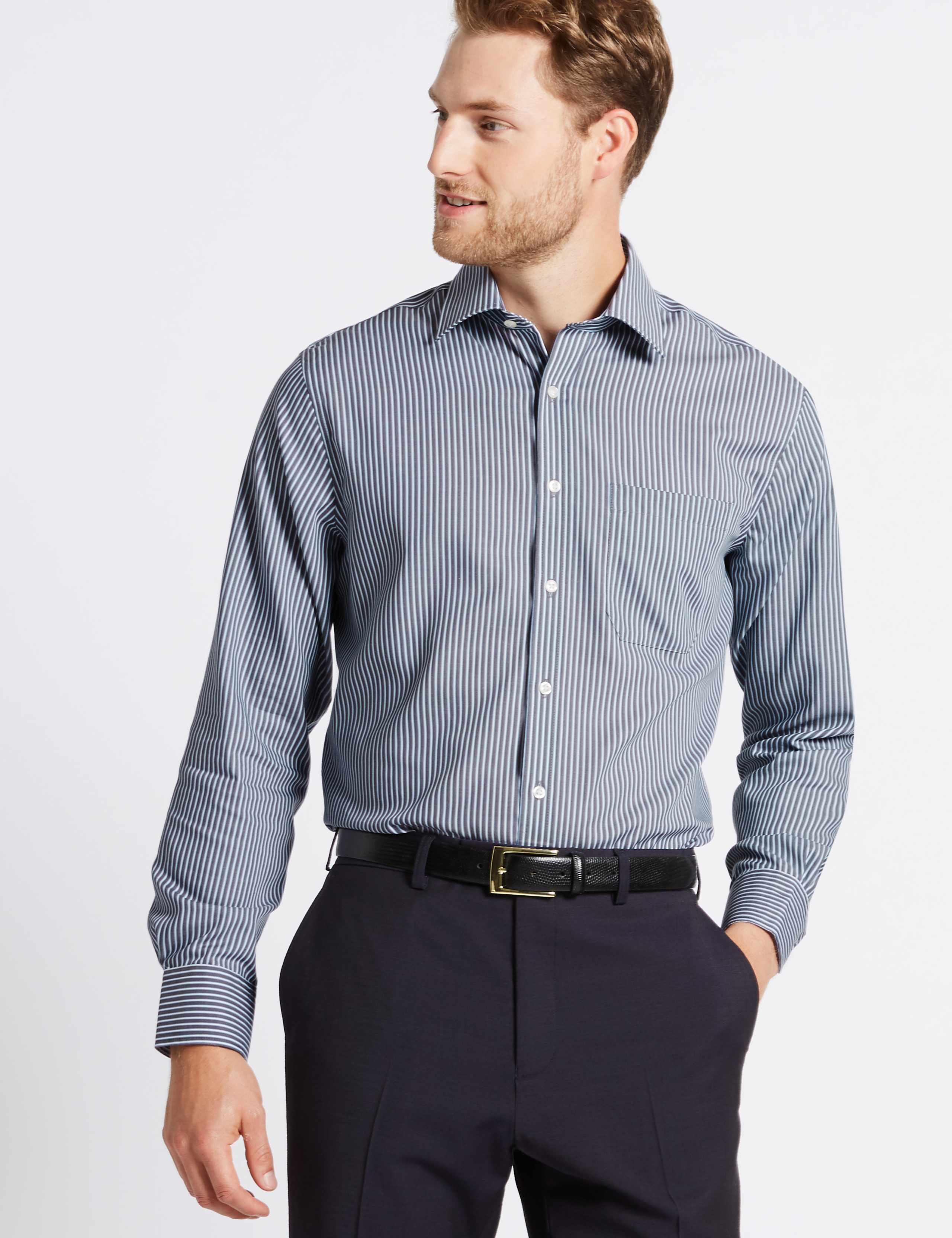 Pure Cotton Non-Iron Regular Fit Shirt 1 of 5