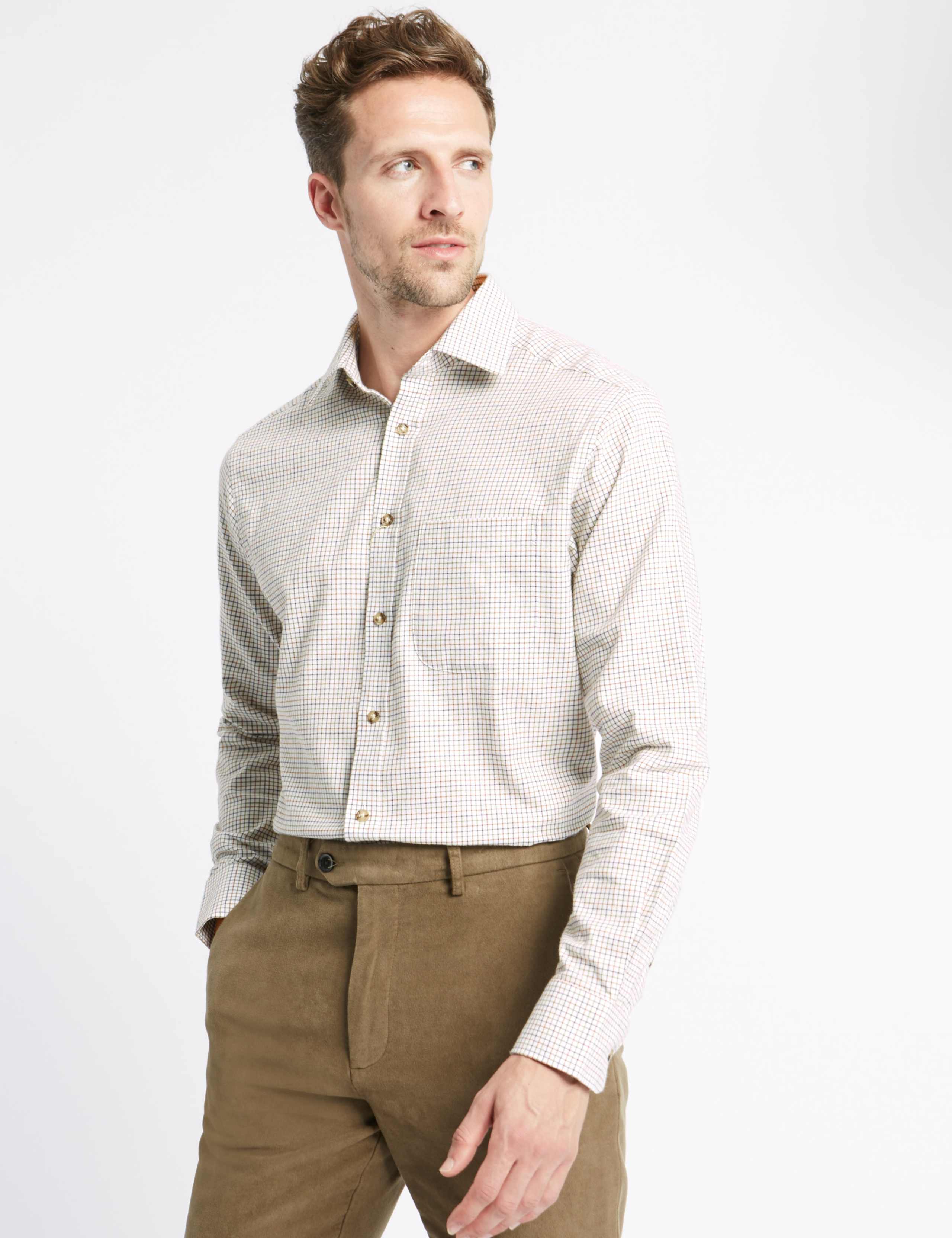 Pure Cotton Regular Fit Checked Shirt 1 of 4