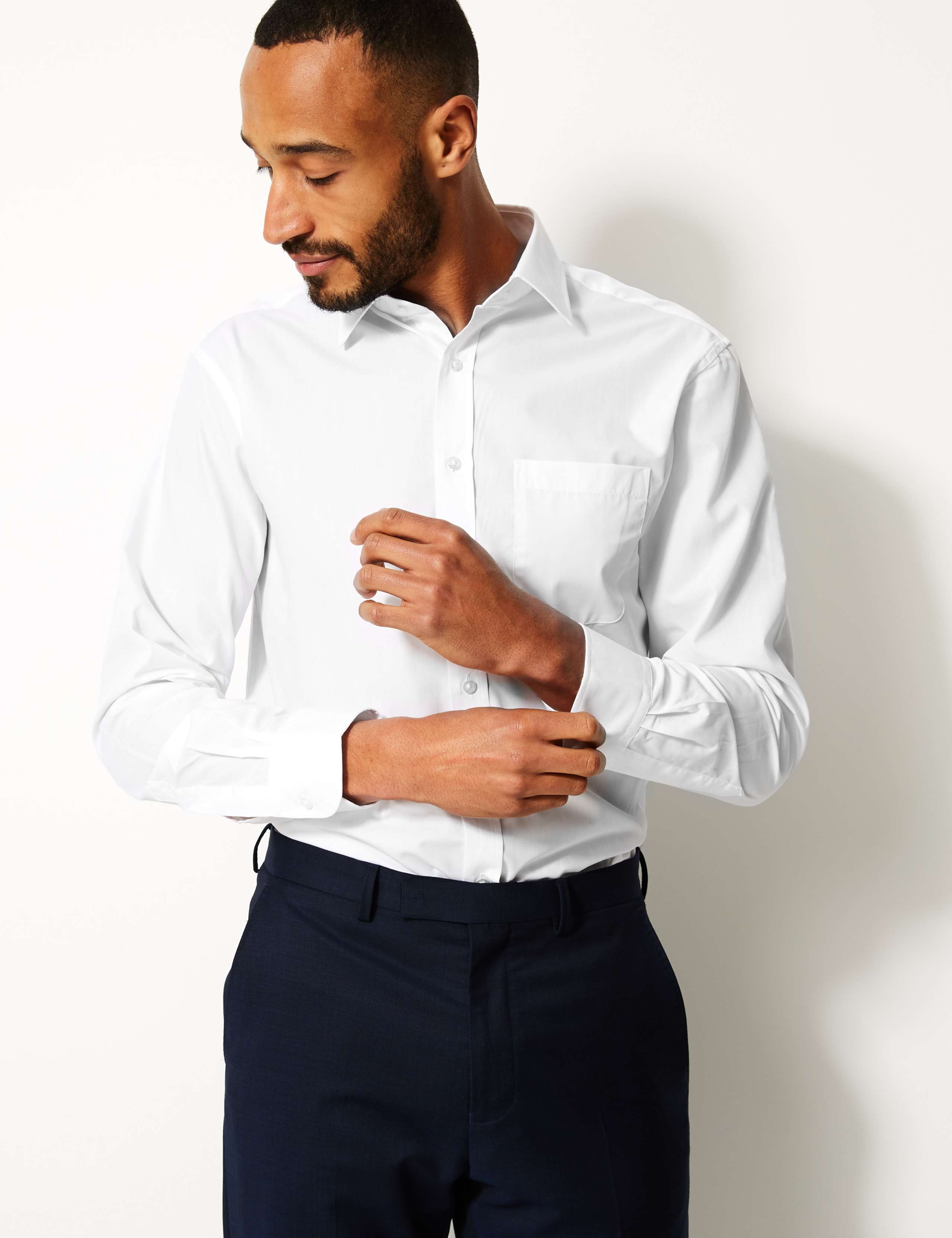 3 Pack Cotton Blend Regular Fit Shirts 5 of 6