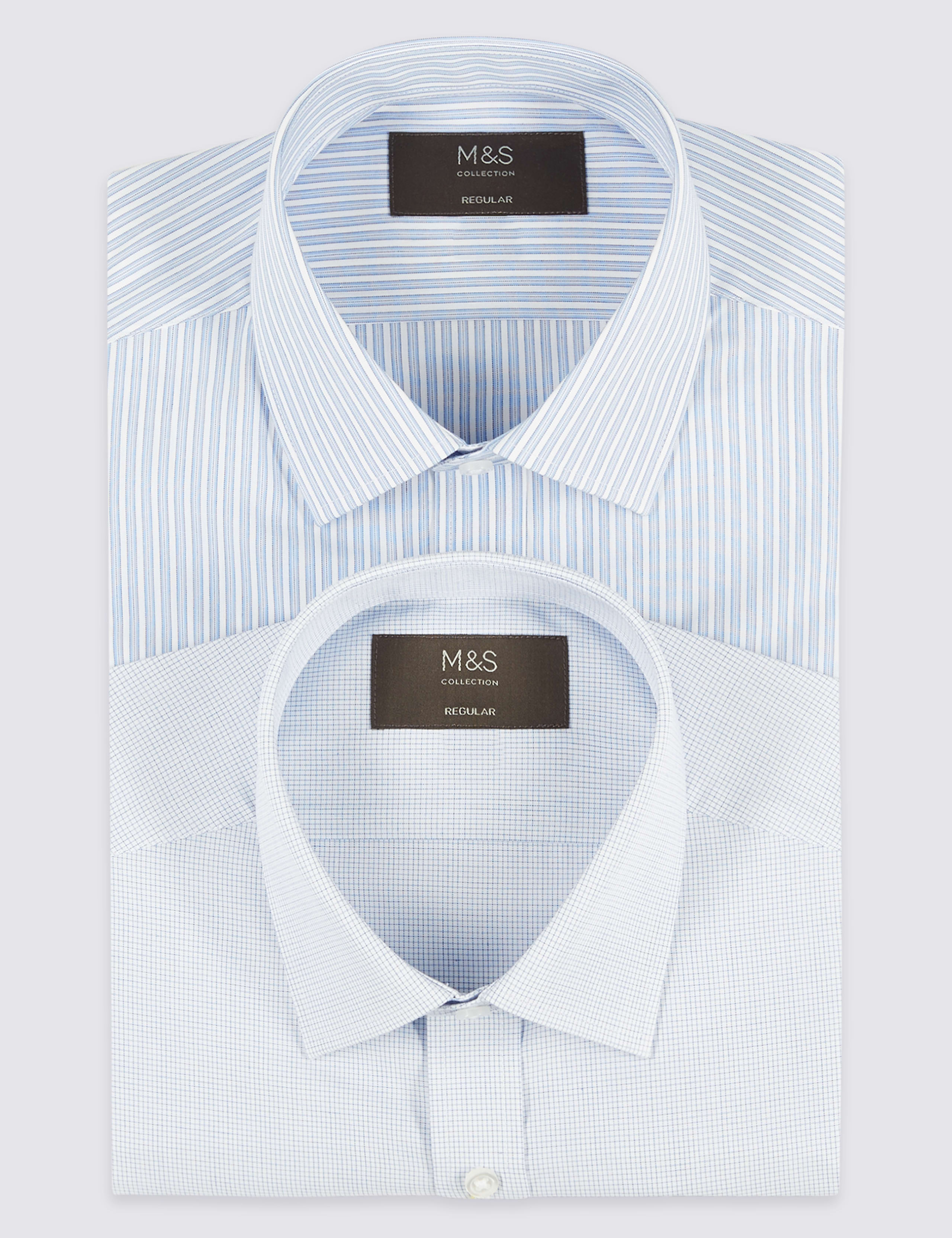 2pk Easy Iron Cotton Blend Short Sleeve Shirt 2 of 6