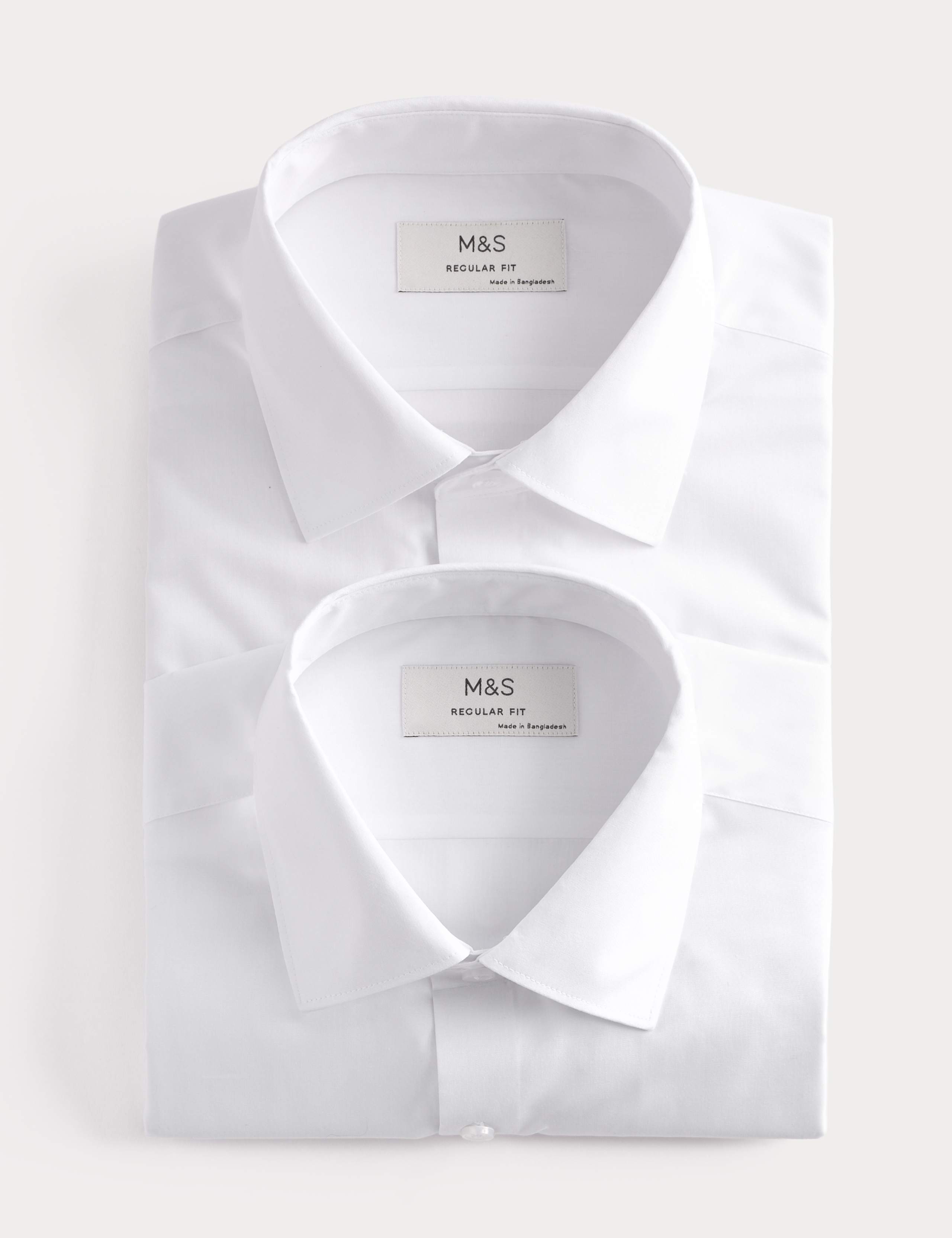 2 Pack Regular Fit Easy Iron Shirts 1 of 2