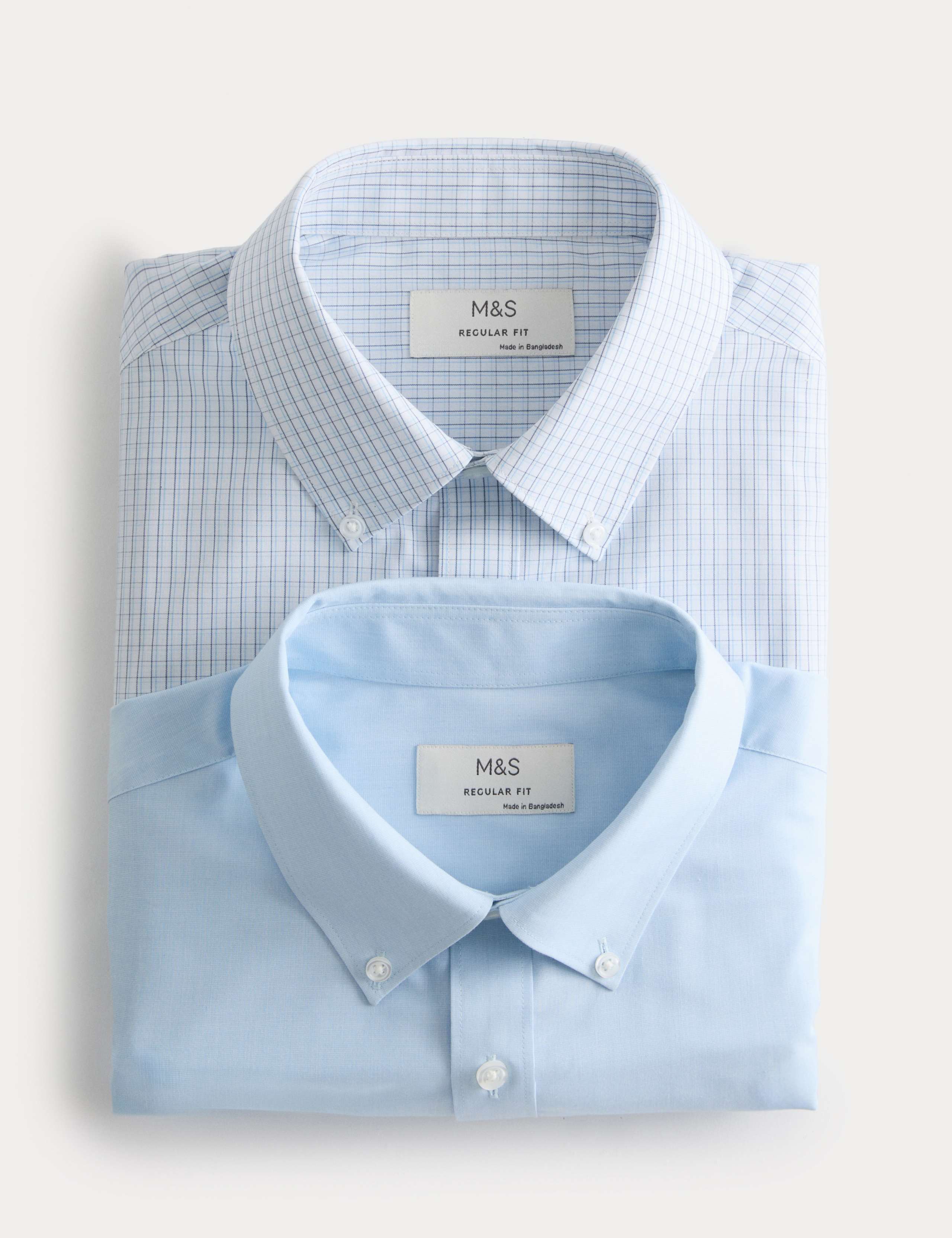 2 Pack Regular Fit Check Short Sleeve Shirts 1 of 2