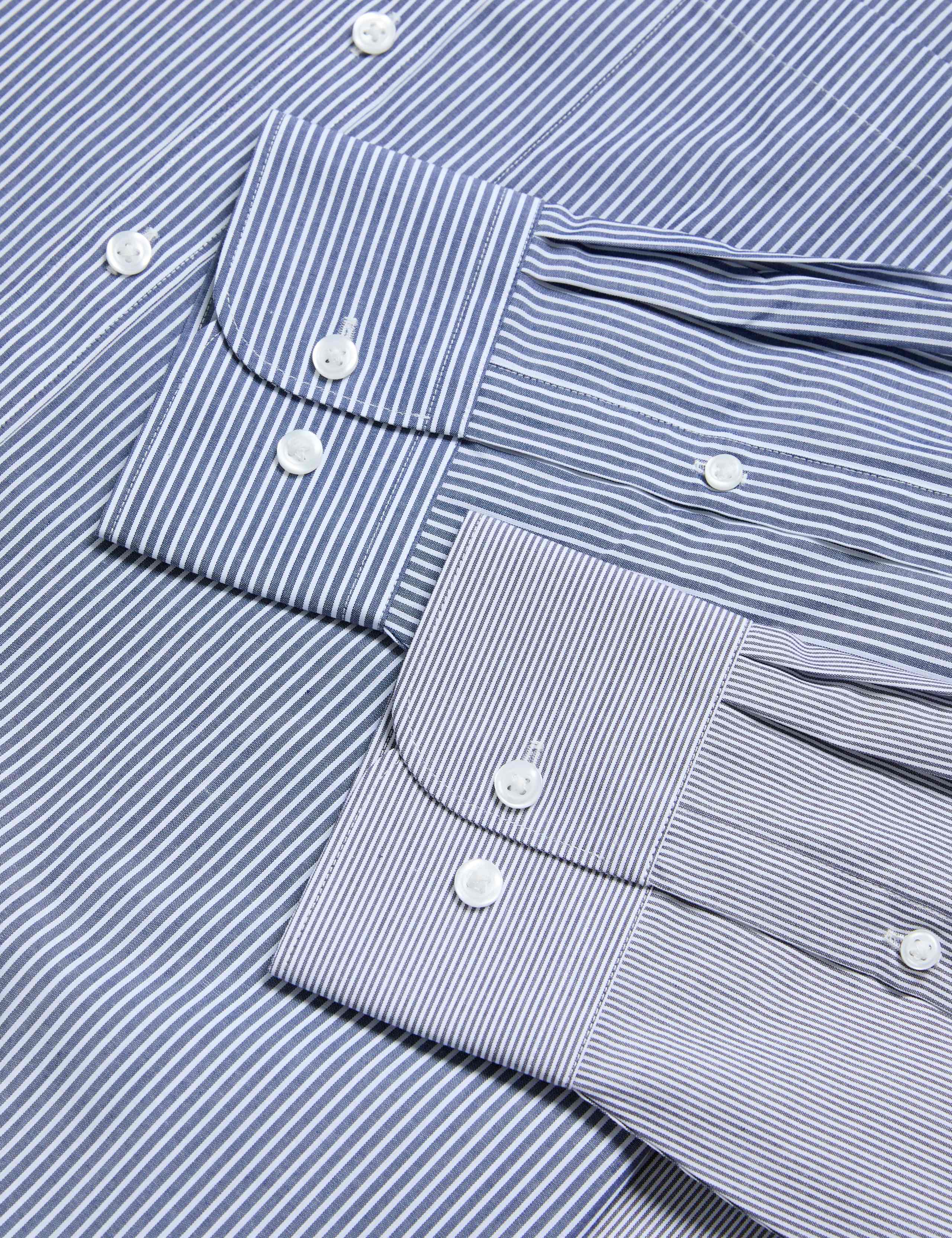 2 Pack Regular Fit Easy Iron Cotton Blend Striped Shirts 2 of 7