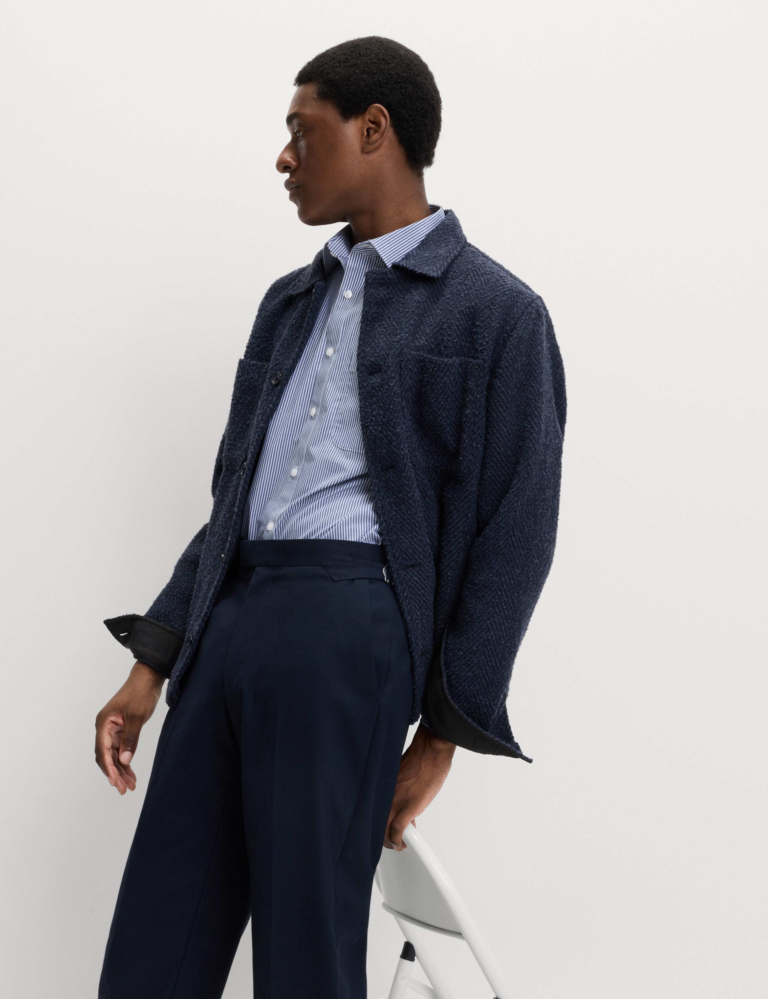 2 Pack Regular Fit Easy Iron Cotton Blend Striped Shirts 4 of 7