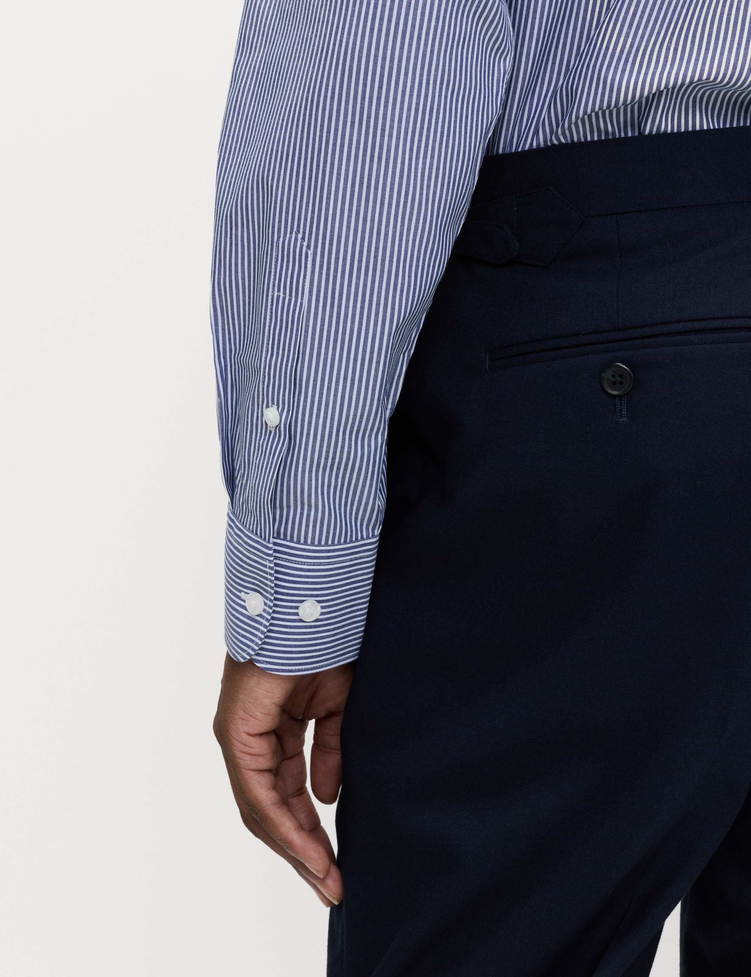 2 Pack Regular Fit Easy Iron Cotton Blend Striped Shirts 7 of 7