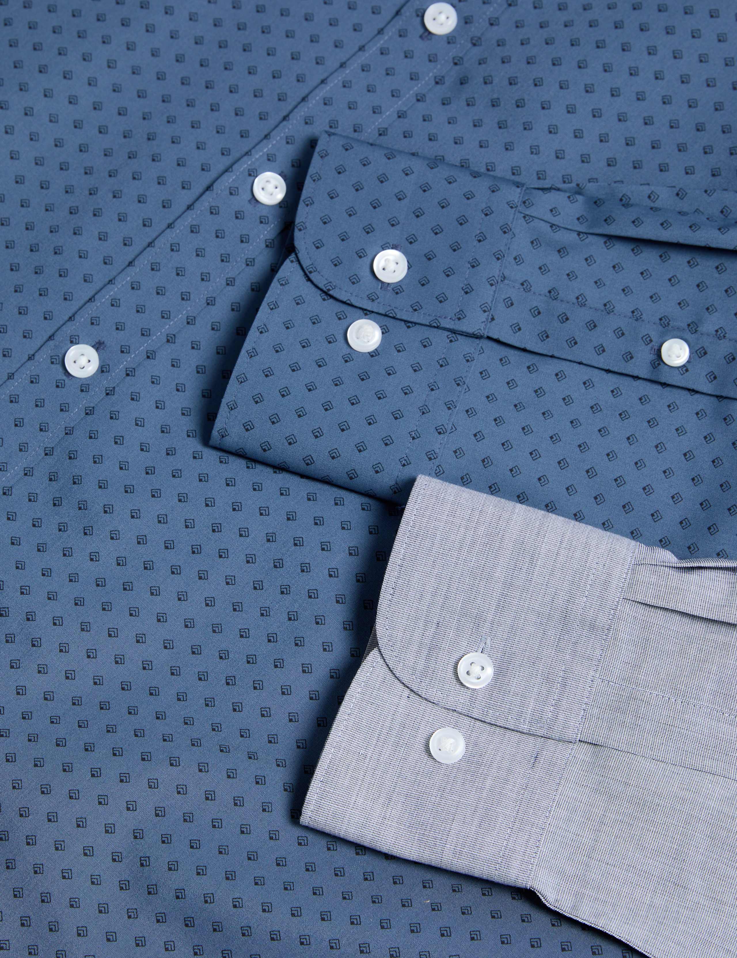 2 Pack Regular Fit Easy Iron Printed Shirts 3 of 7