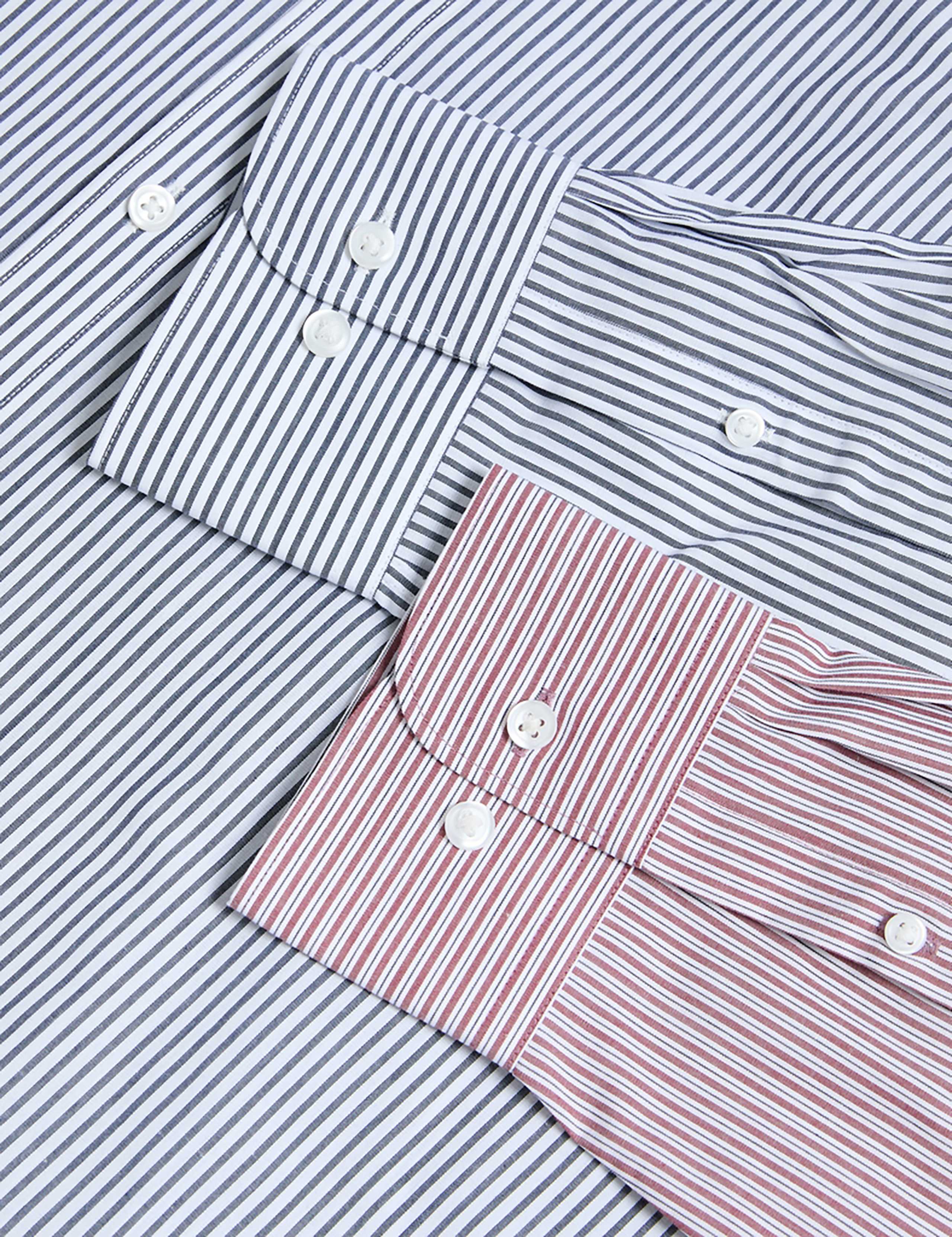 2 Pack Easy Iron Regular Fit Striped Long Sleeve Shirts 2 of 7