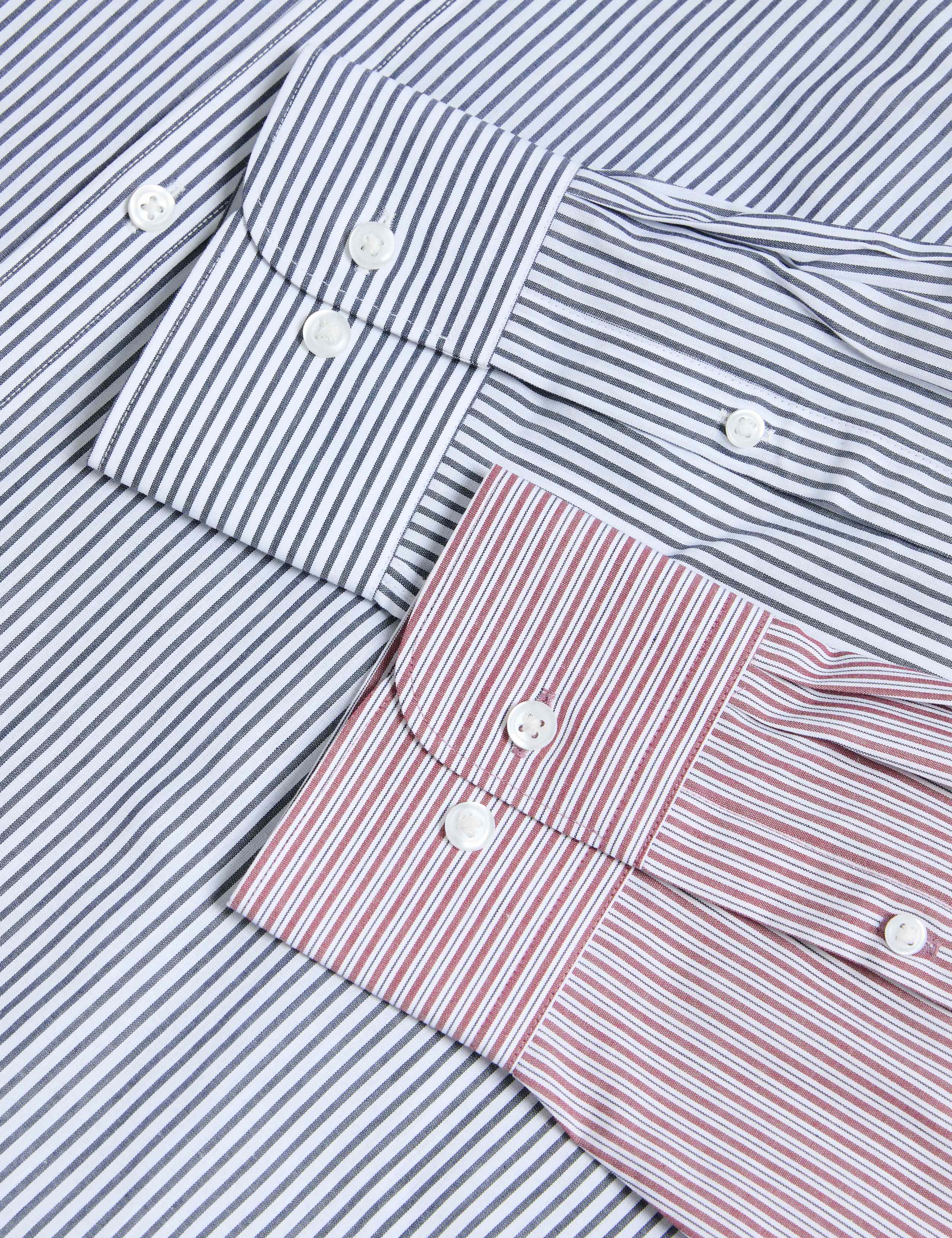 2pk Easy Iron Regular Fit Striped Long Sleeve Shirts 2 of 7