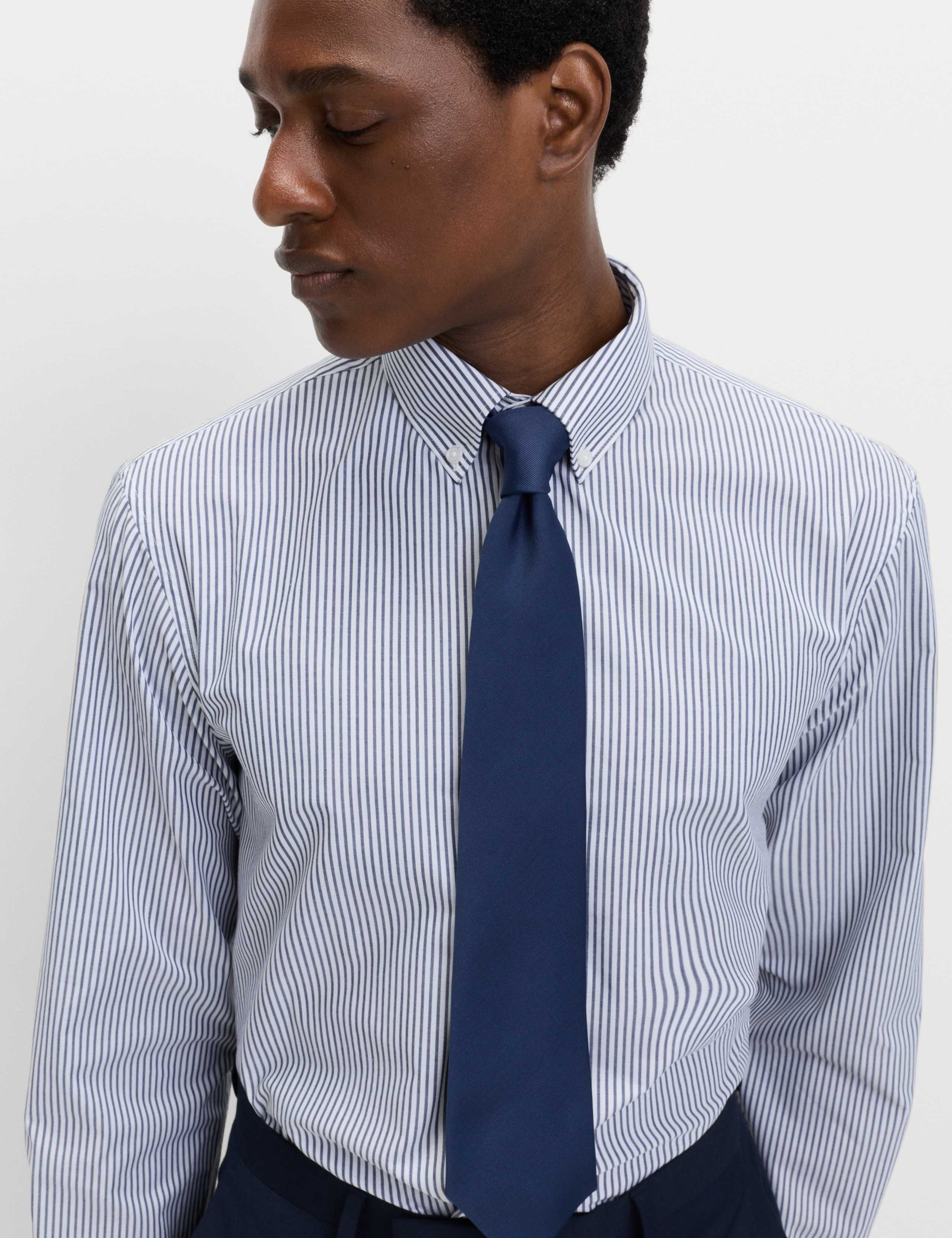 2 Pack Easy Iron Regular Fit Striped Long Sleeve Shirts 5 of 7