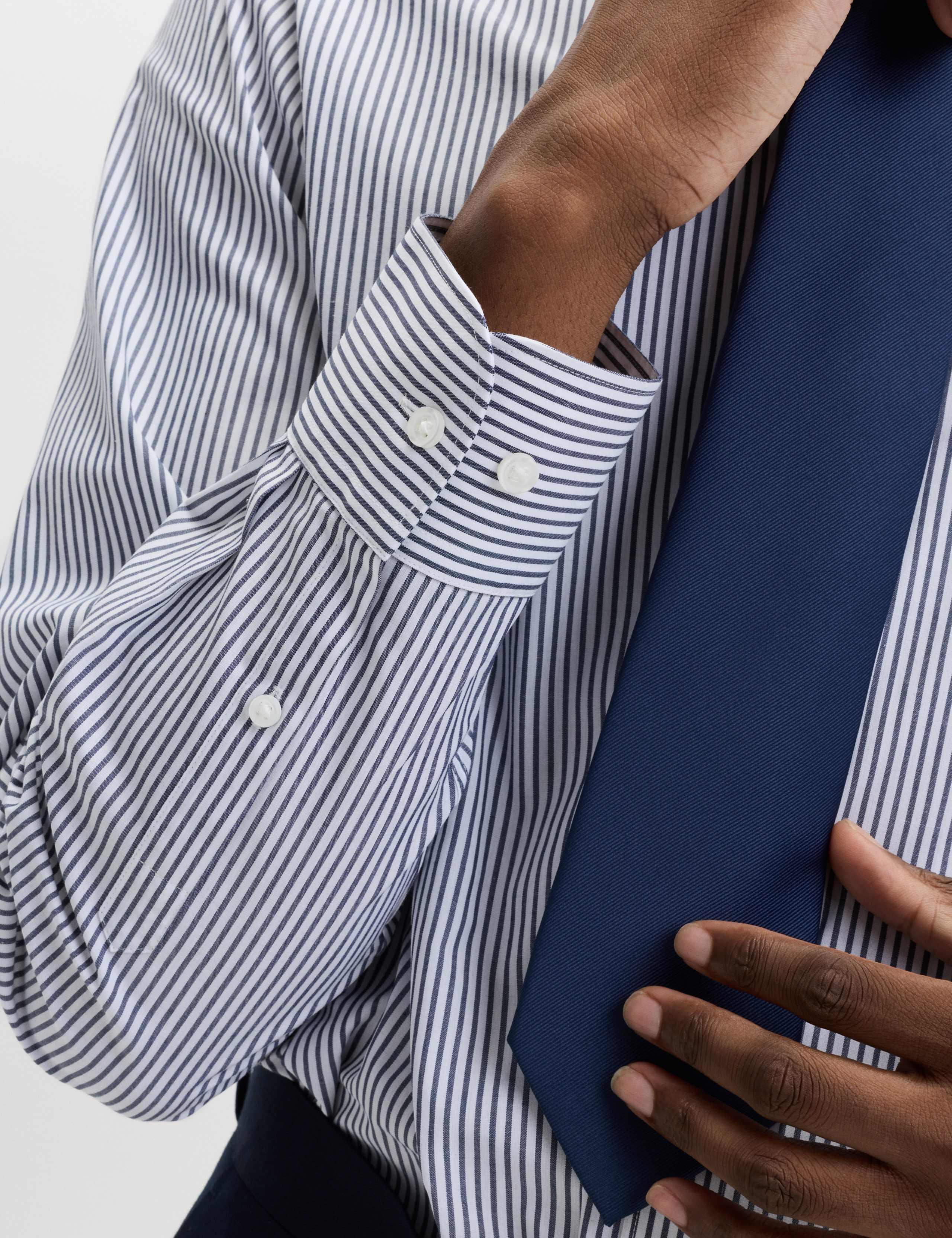 2pk Easy Iron Regular Fit Striped Long Sleeve Shirts 7 of 7