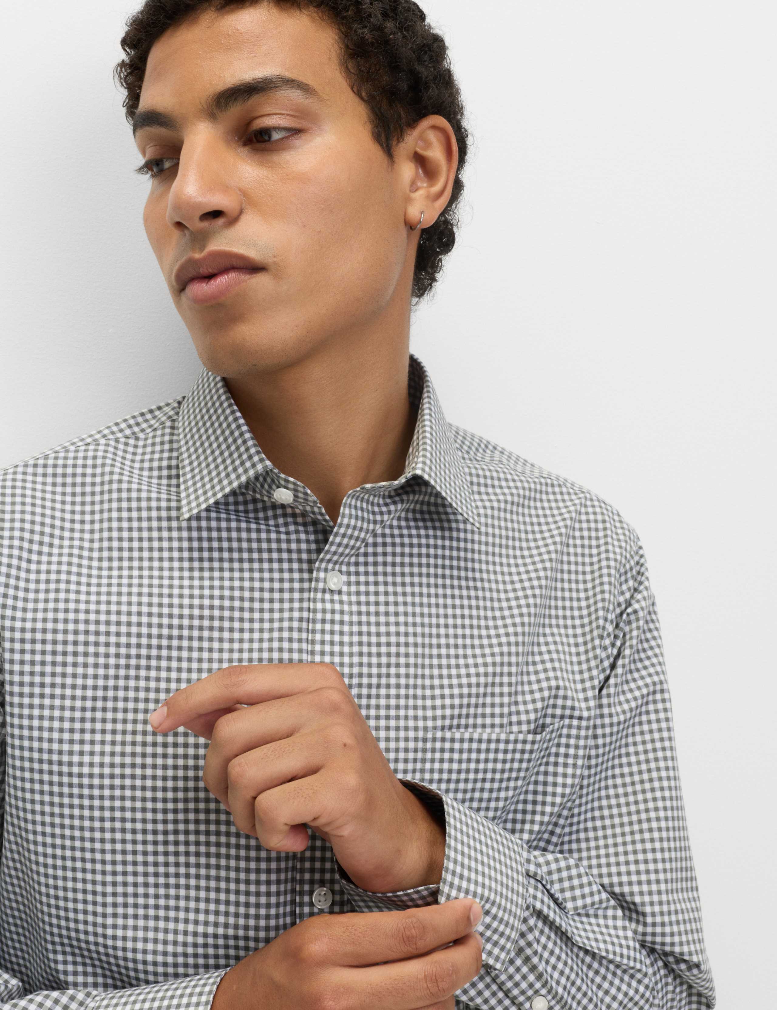 2 Pack Regular Fit Easy Iron Check Shirts 2 of 7