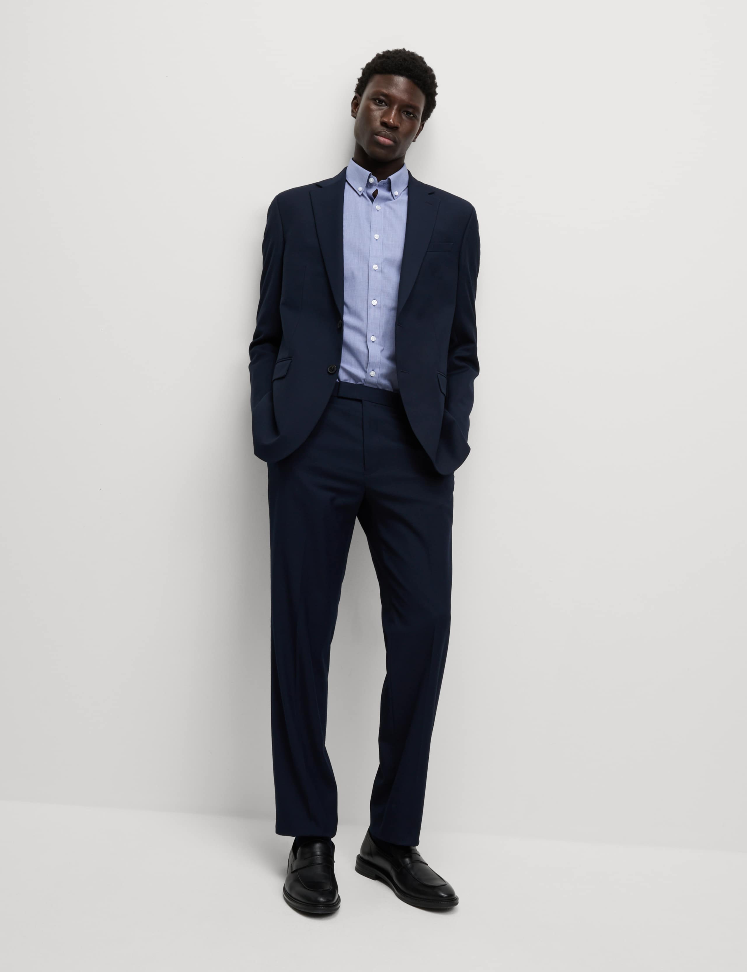 2 Pack Regular Fit Easy Iron Check Shirts 4 of 6