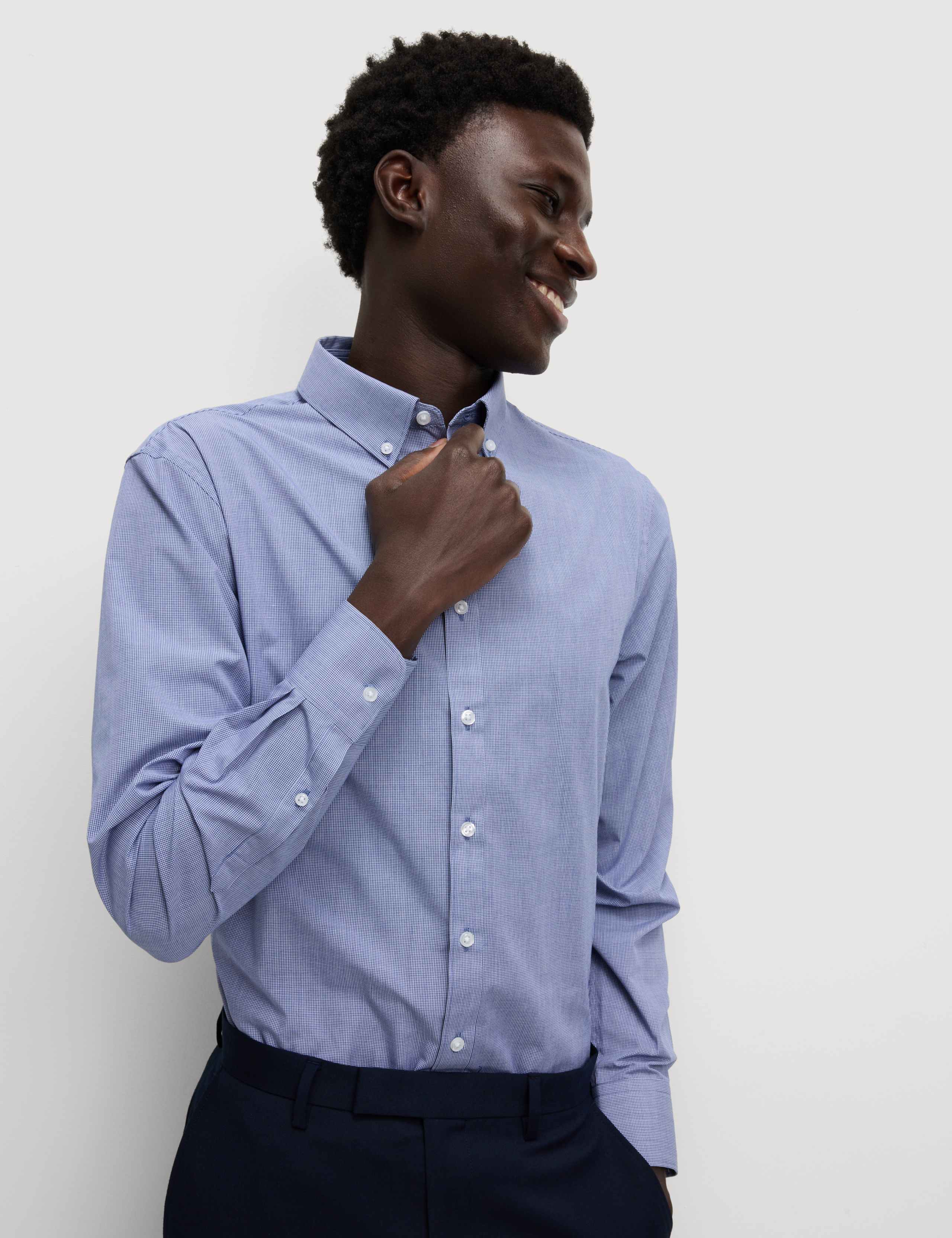 2 Pack Regular Fit Easy Iron Check Shirts 2 of 6