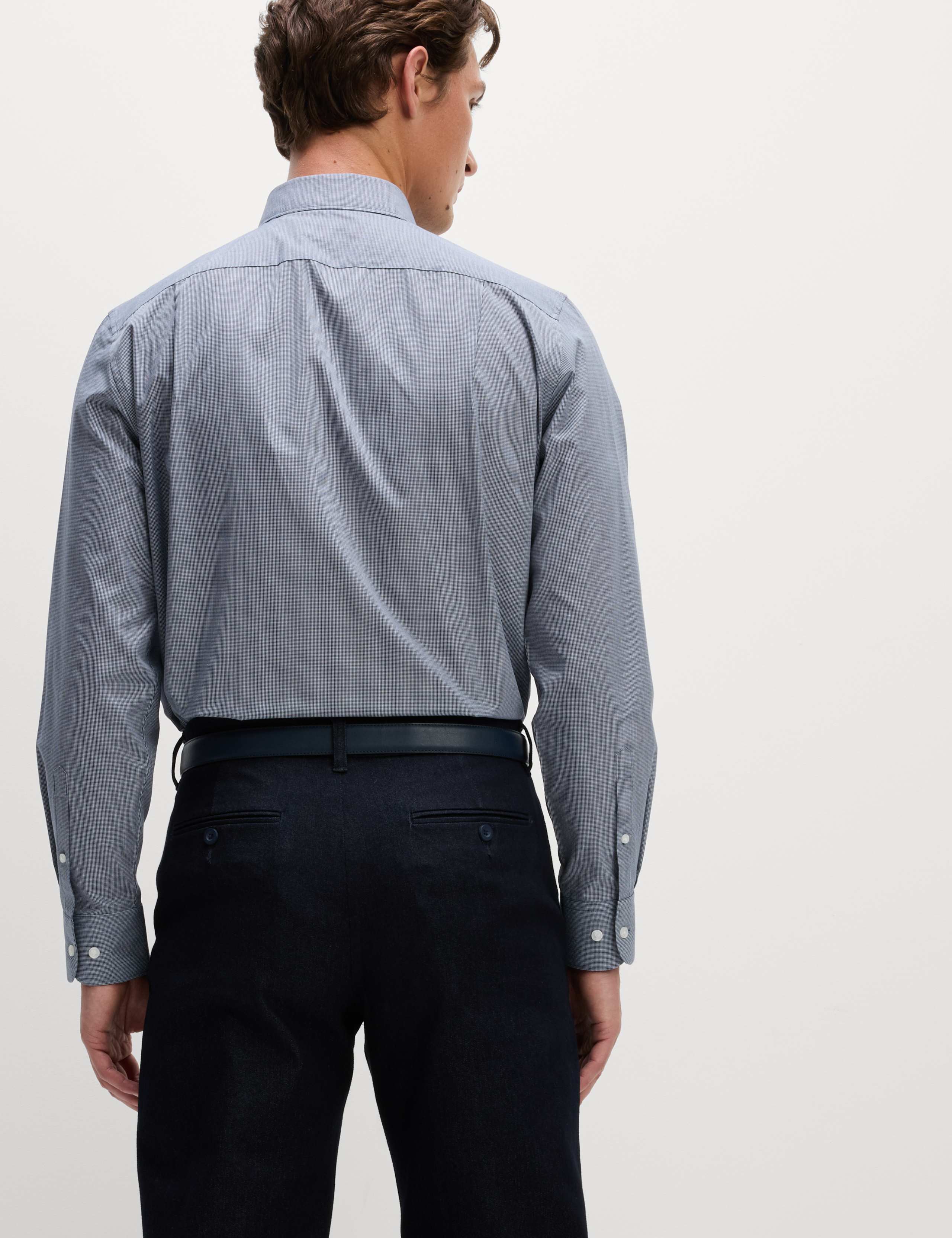 2 Pack Regular Fit Easy Iron Check Shirts 5 of 6