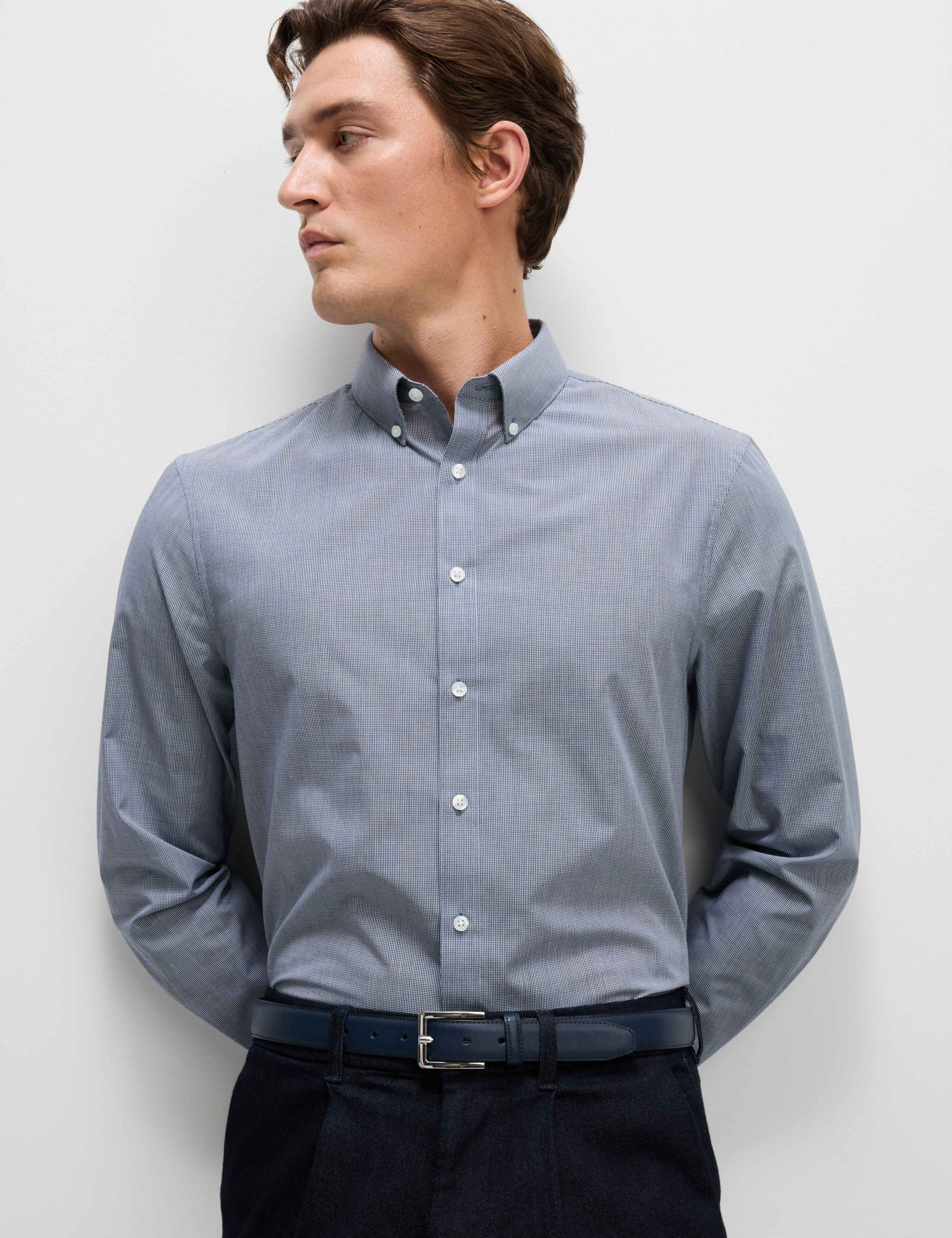 2 Pack Regular Fit Easy Iron Check Shirts 2 of 6