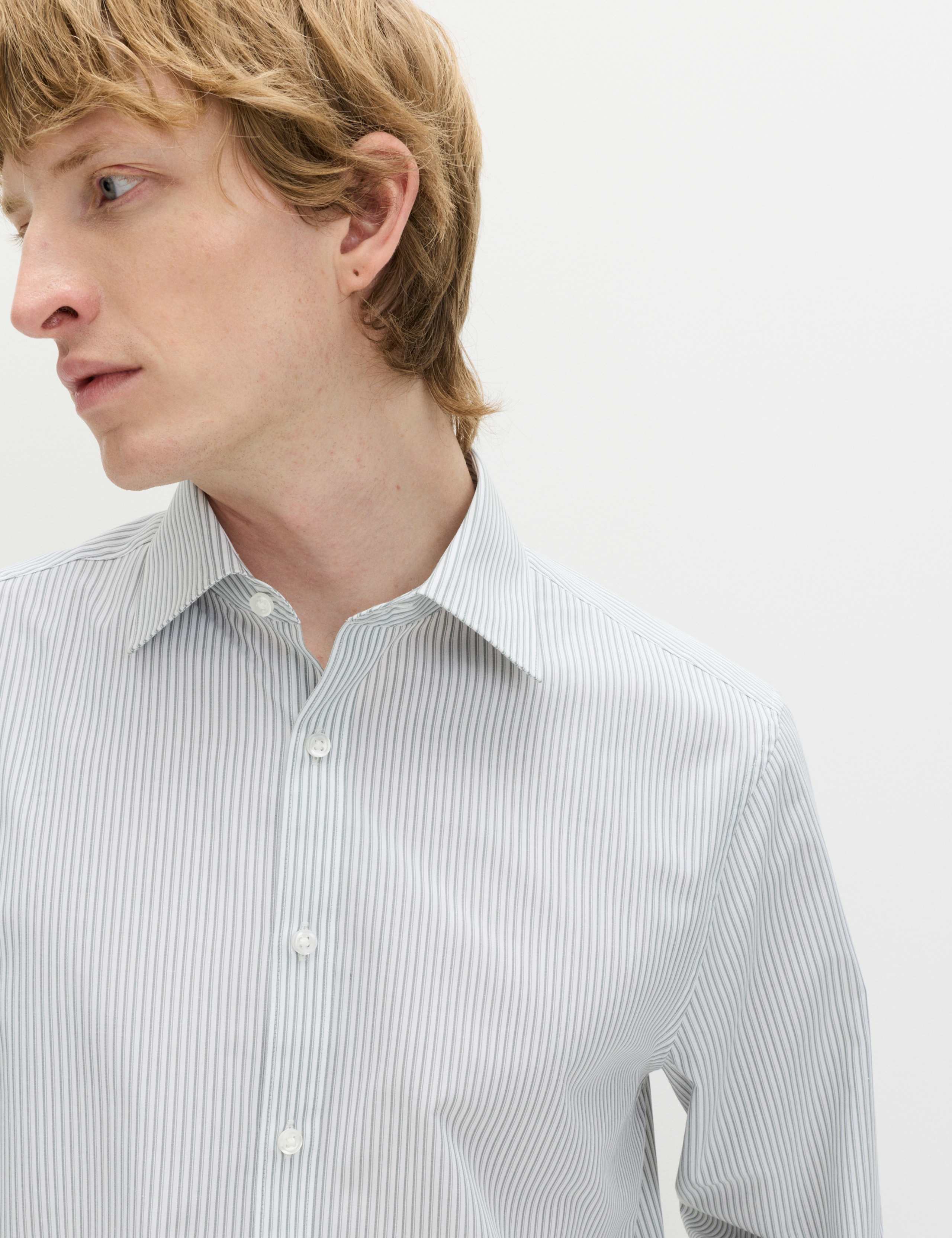 2 Pack Regular Fit Easy Iron Striped Shirts 4 of 6