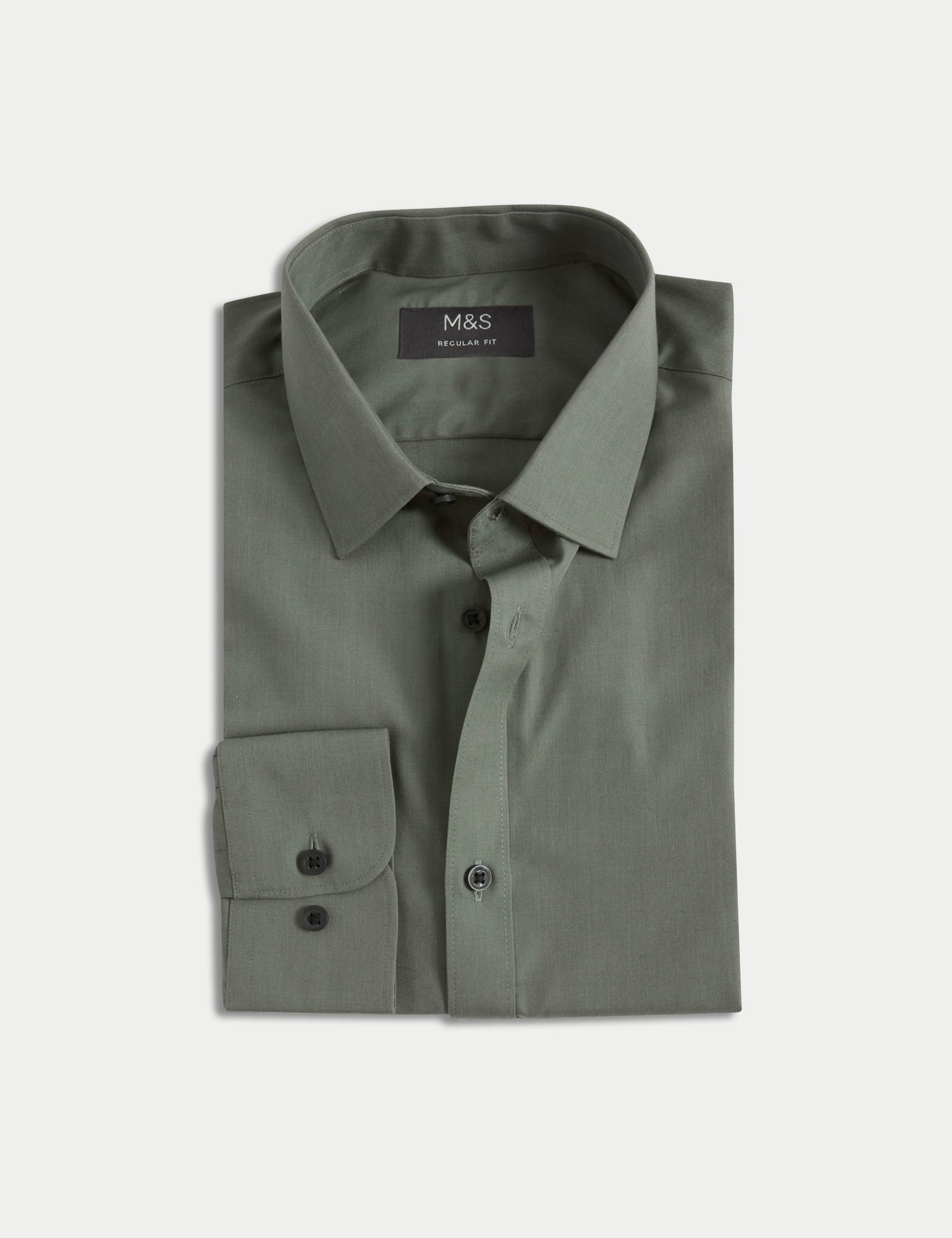 Regular Fit Easy Iron Cotton Blend Shirt 2 of 8