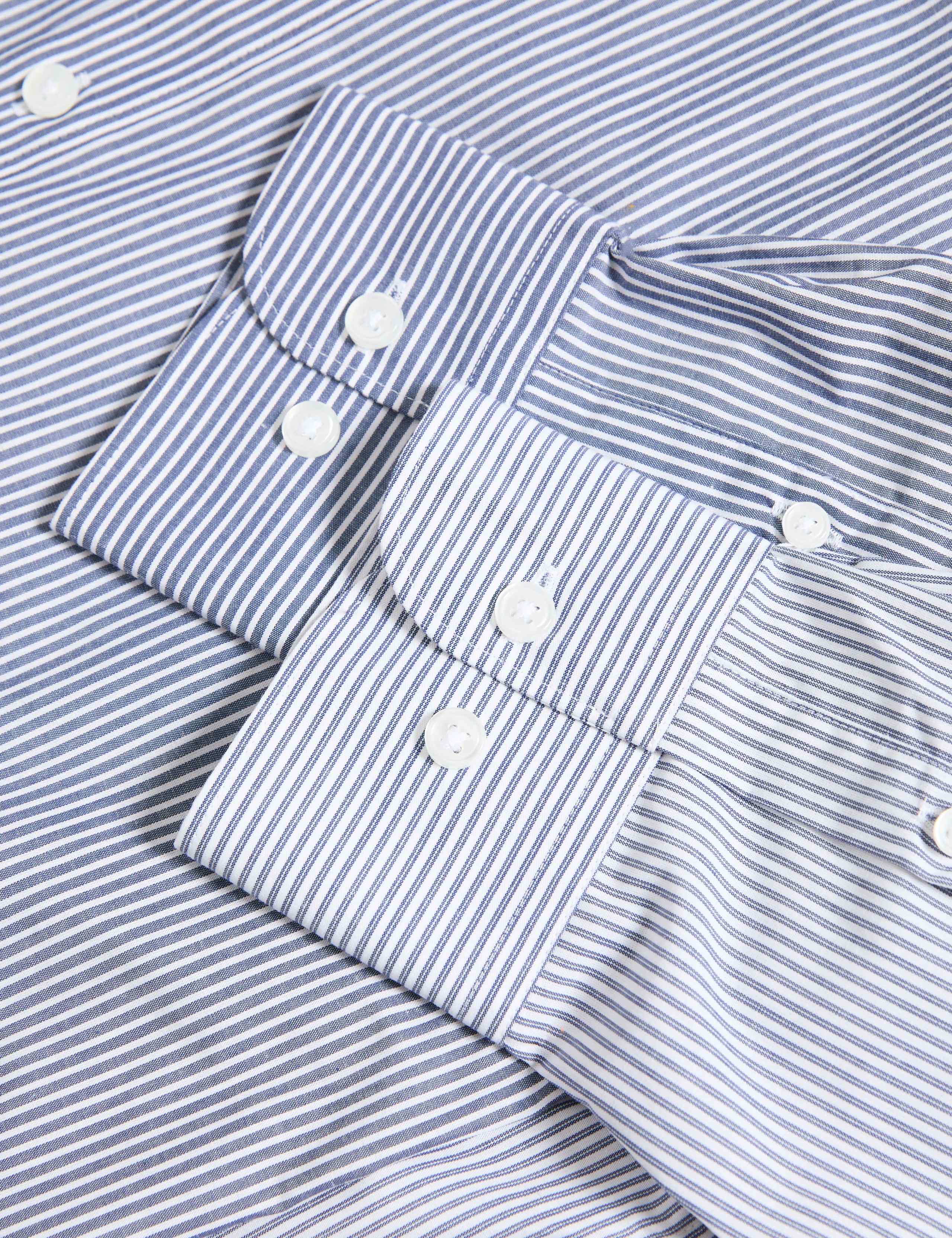 2 Pack Regular Fit Easy Iron Cotton Blend Poplin Shirts 3 of 6