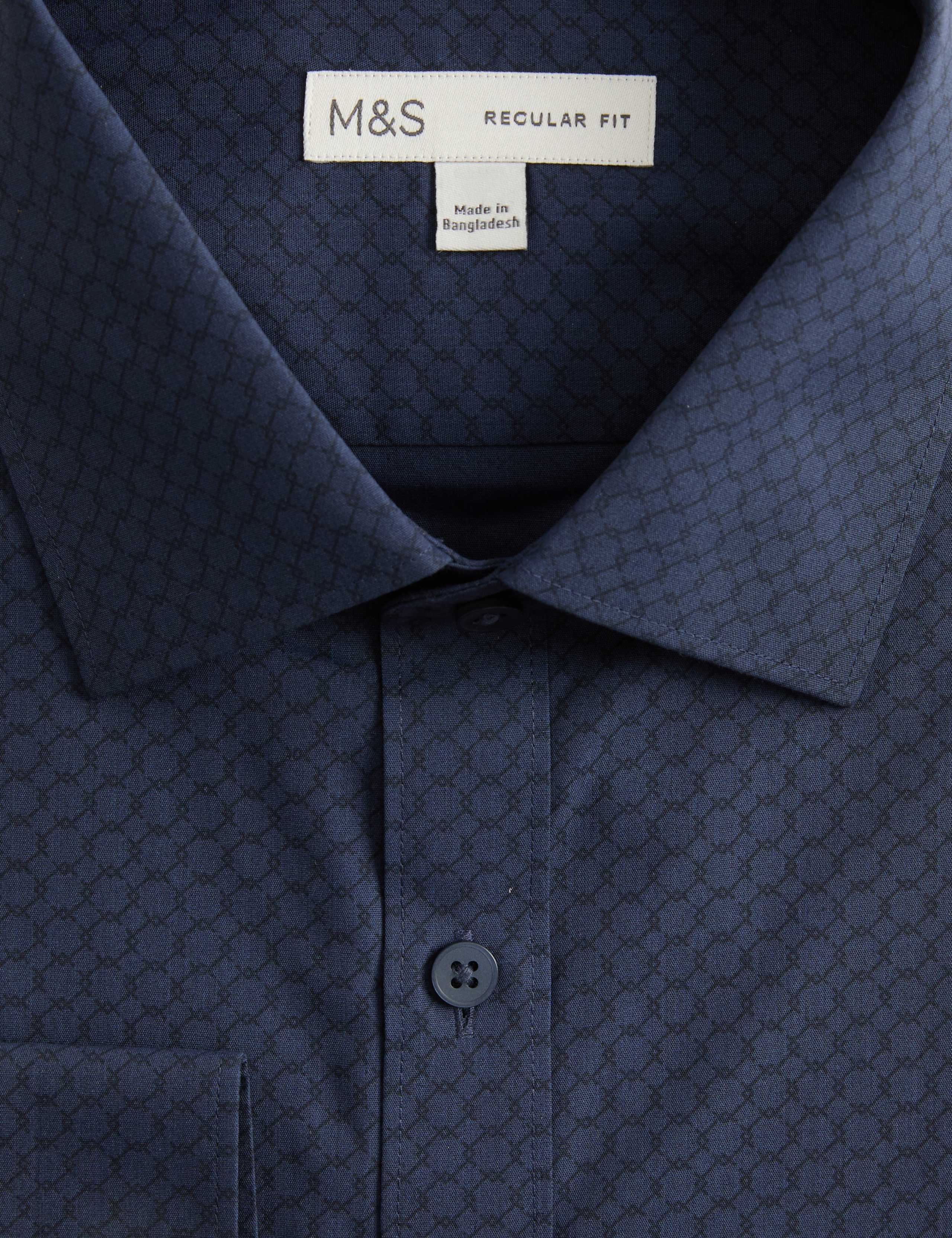 Regular Fit Easy Iron Geometric Print Shirt 6 of 6