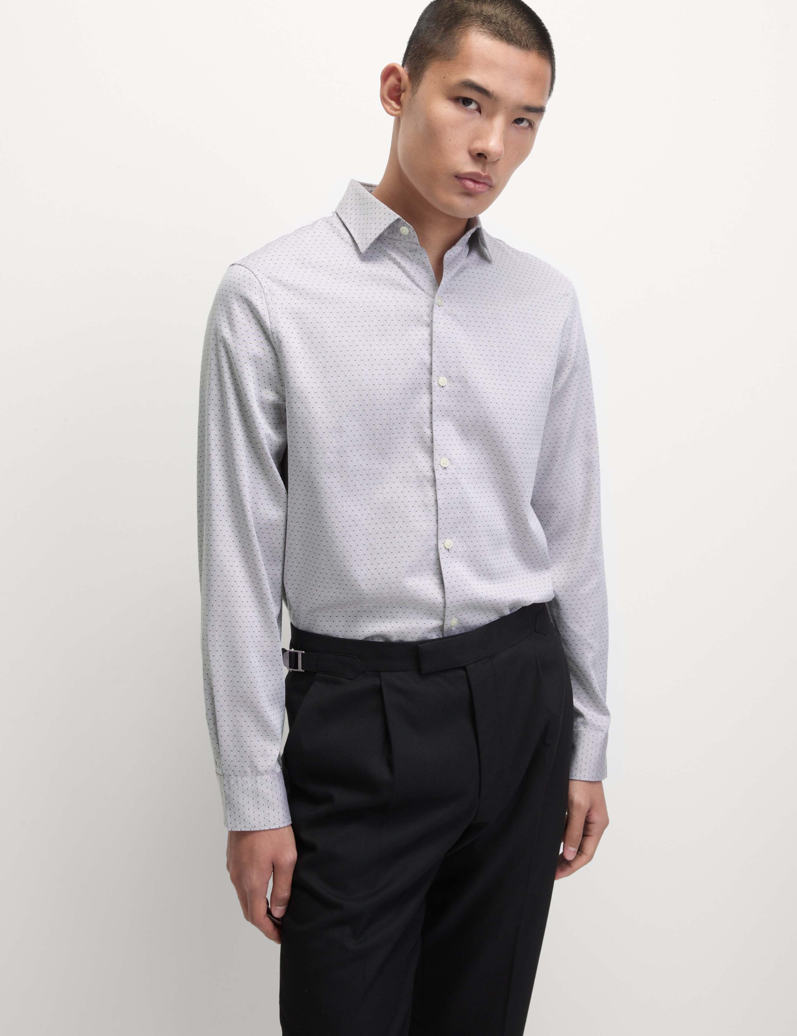 Regular Fit Pure Cotton Dobby Spot Shirt 3 of 6