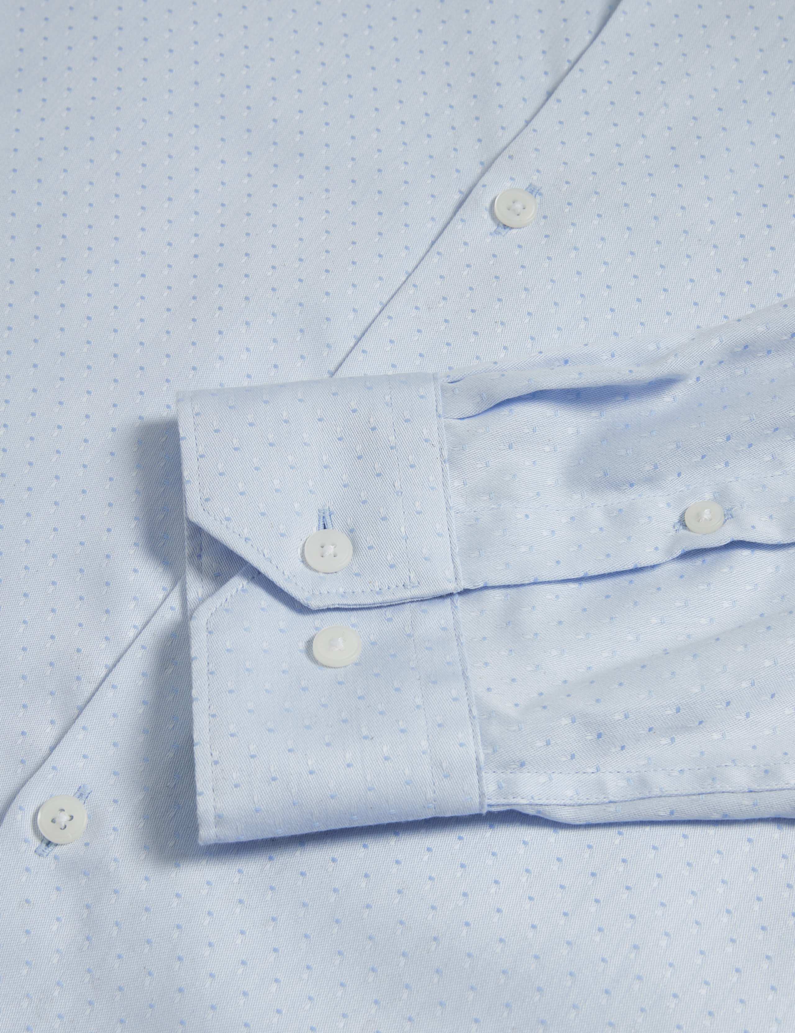 Regular Fit Pure Cotton Dobby Spot Shirt 3 of 8