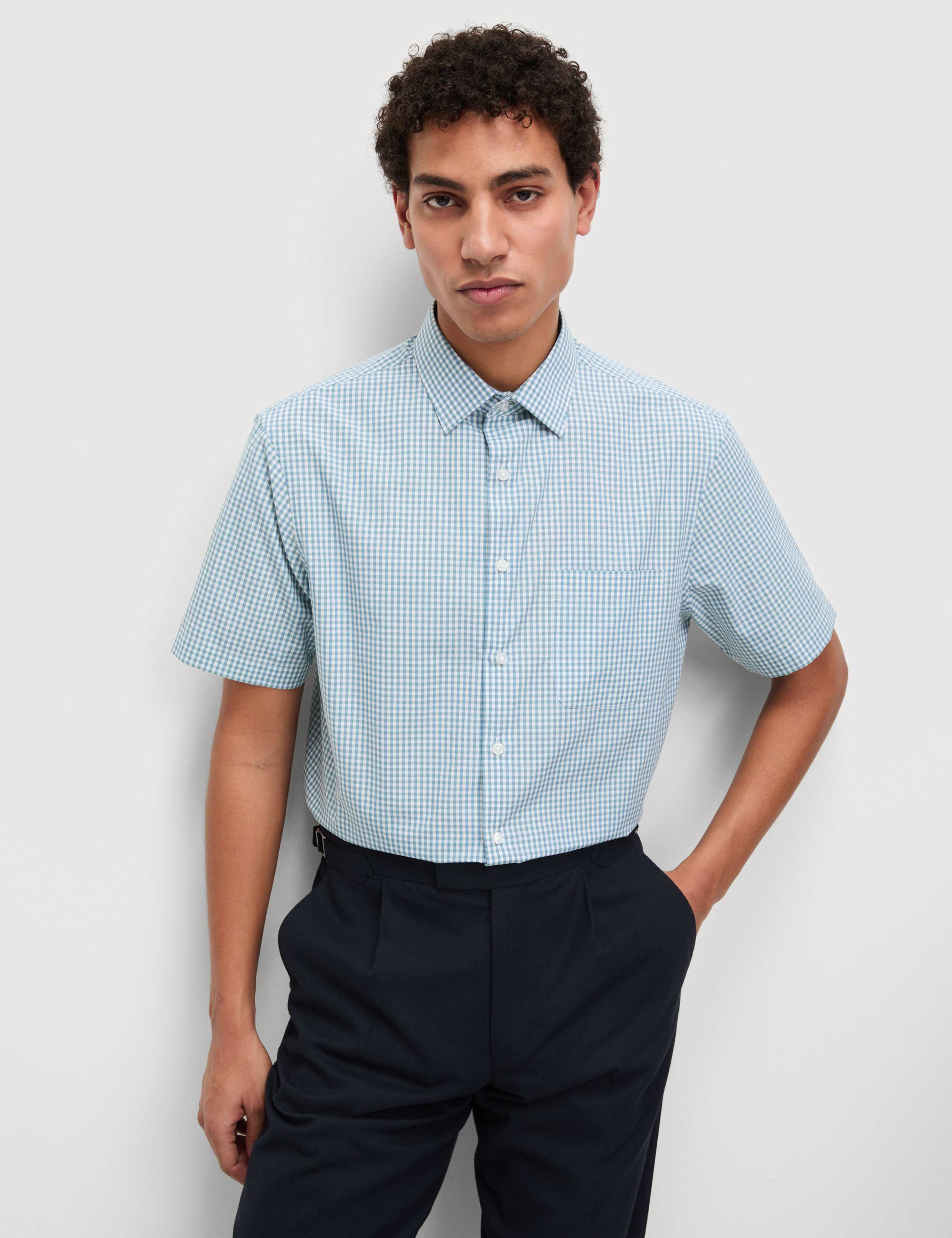 2pk Regular Fit Short Sleeve Checked Shirts 4 of 7