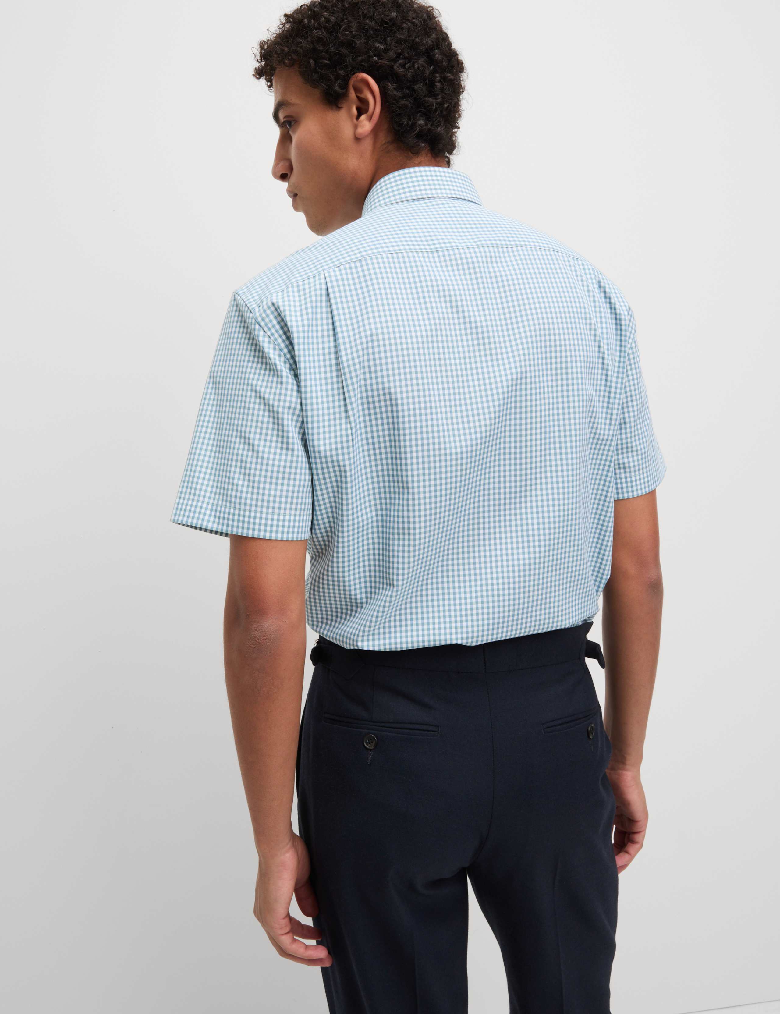 2 Pack Regular Fit Short Sleeve Checked Shirts 6 of 7