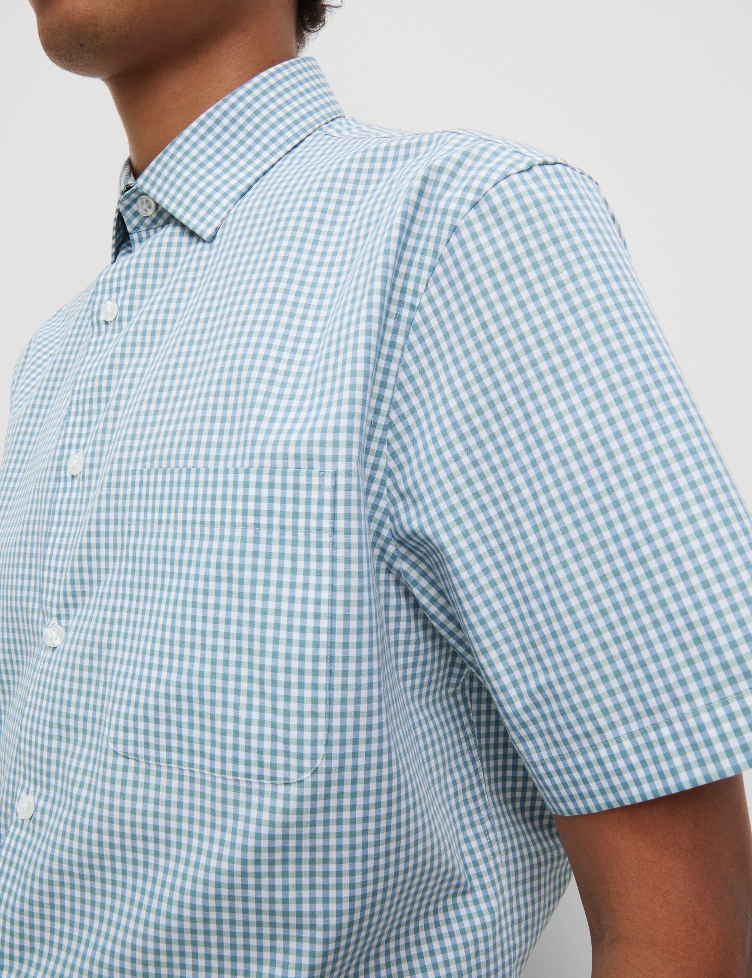 2 Pack Regular Fit Short Sleeve Checked Shirts 2 of 7