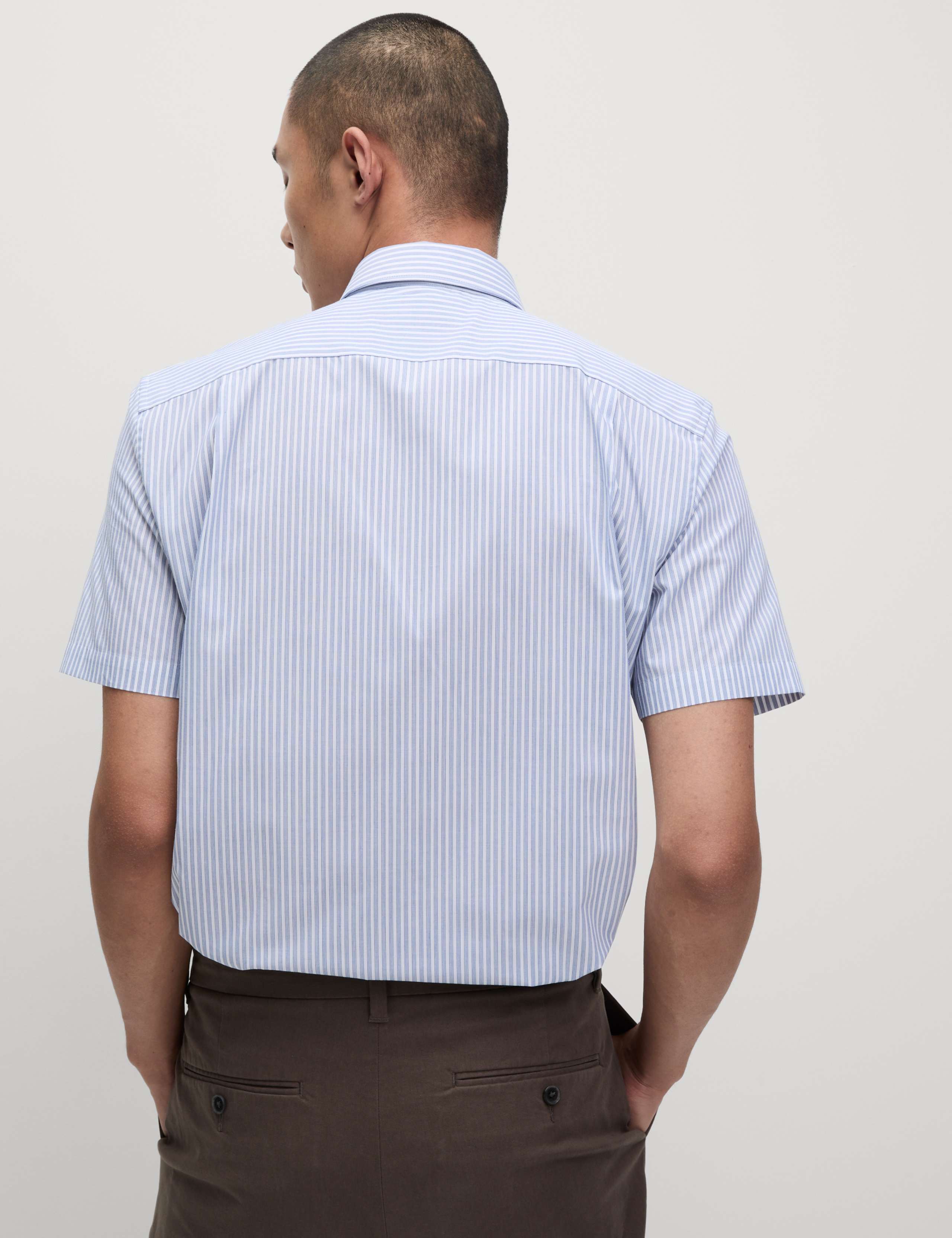 2pk Regular Fit Striped Short Sleeve Shirts 4 of 5