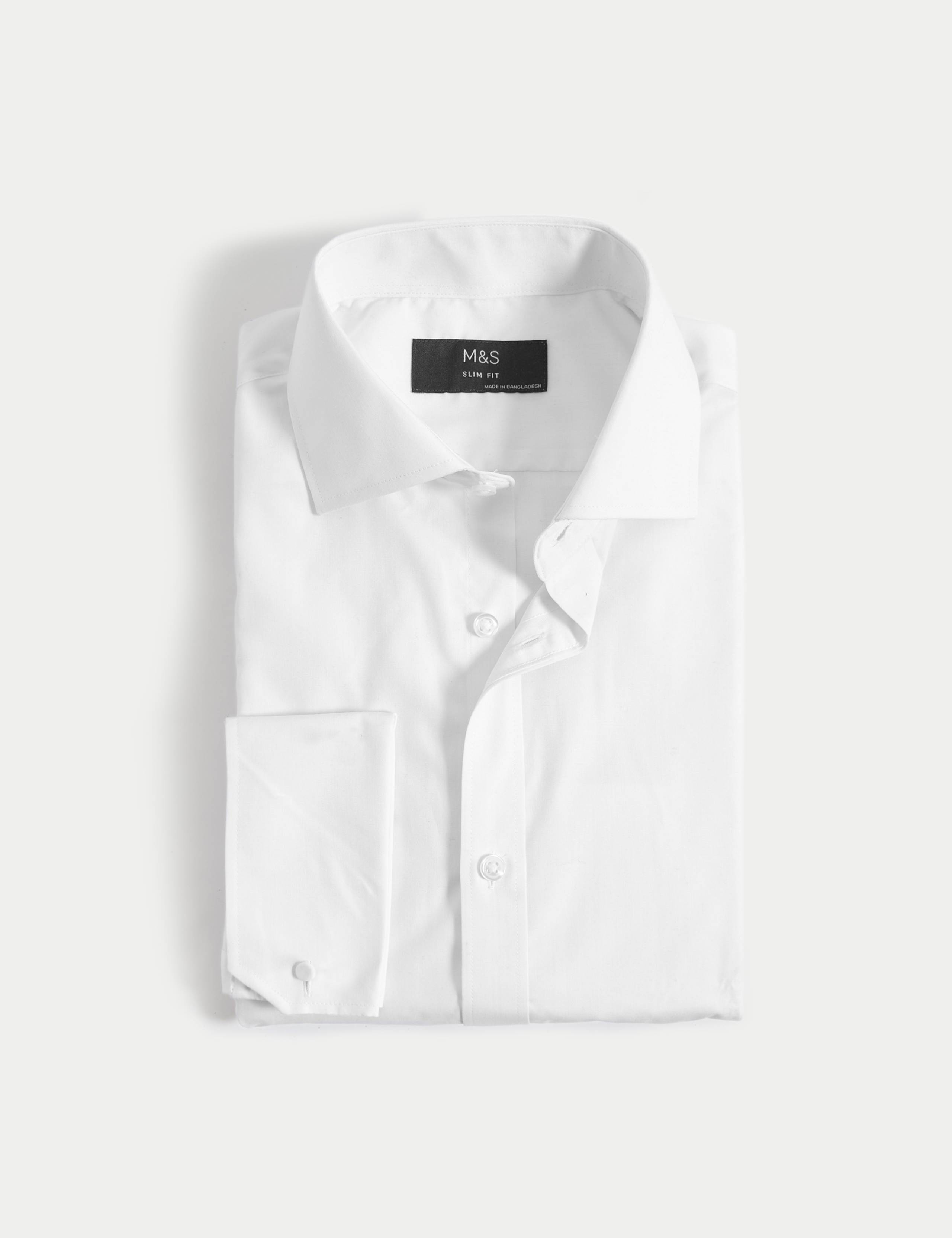 Slim Fit Cotton Blend Double Cuff Shirt 2 of 7