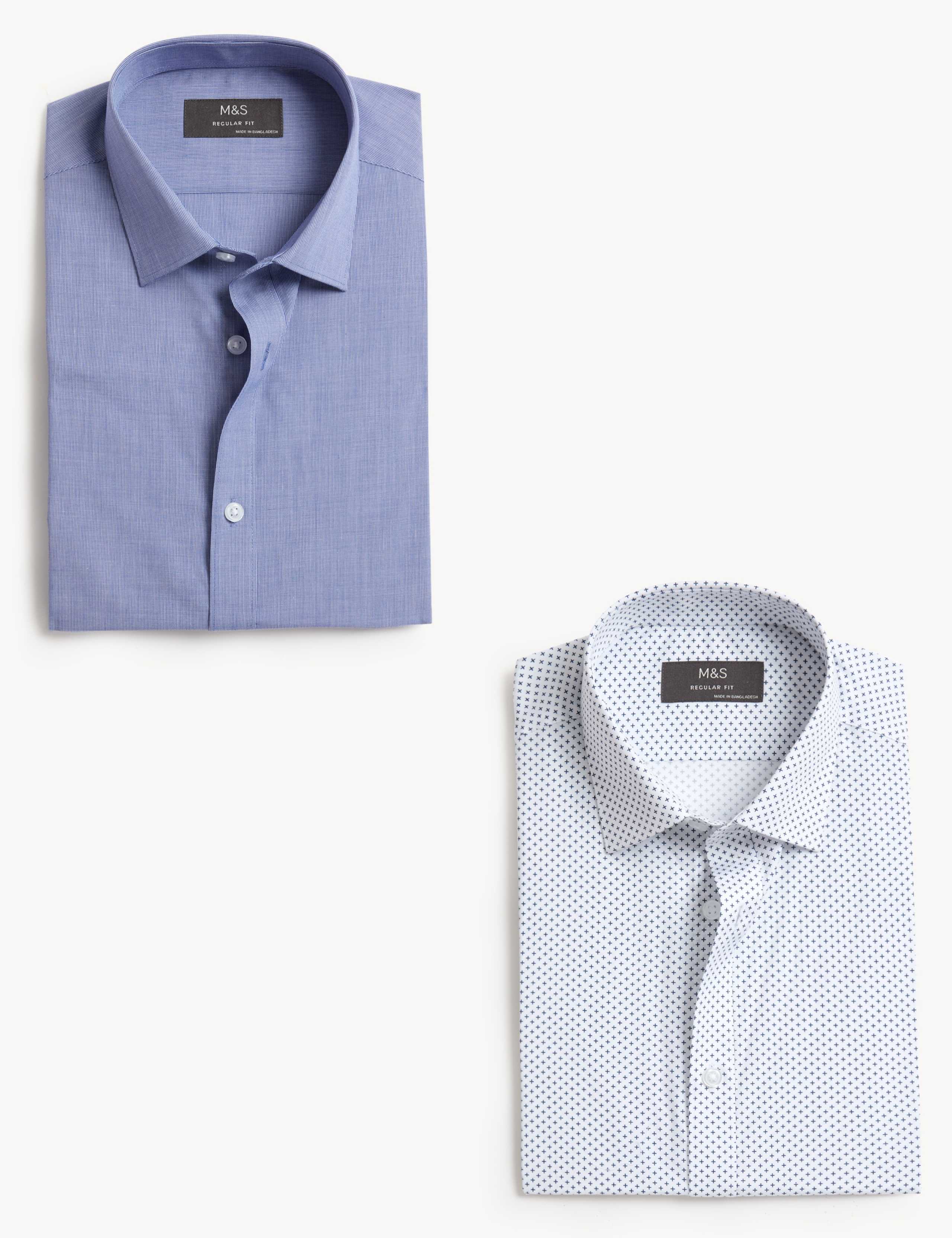 2 Pack Regular Fit Geometric Short Sleeve Shirts 1 of 6