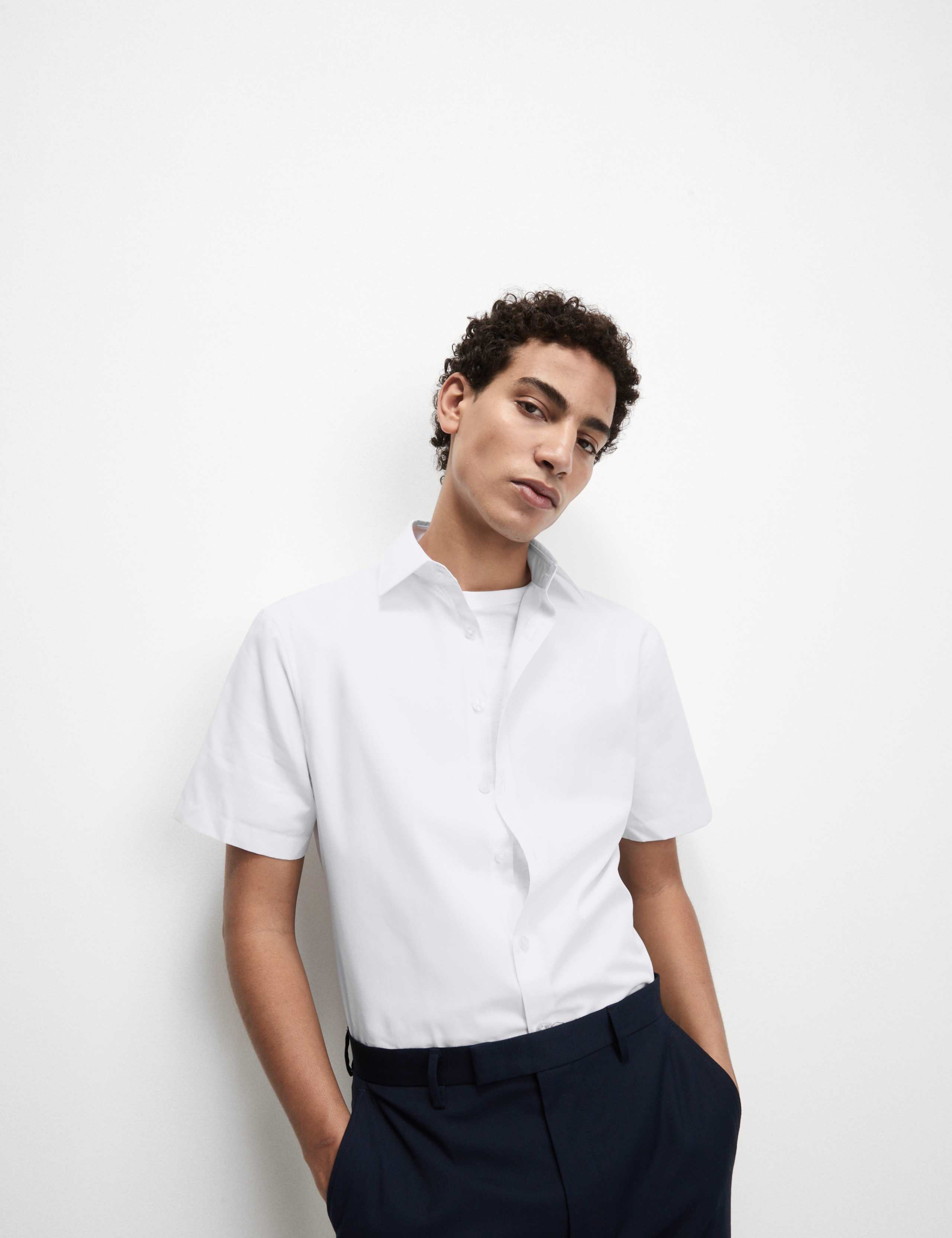 Slim Fit Easy Iron Cotton Blend Short Sleeve Shirt 6 of 6