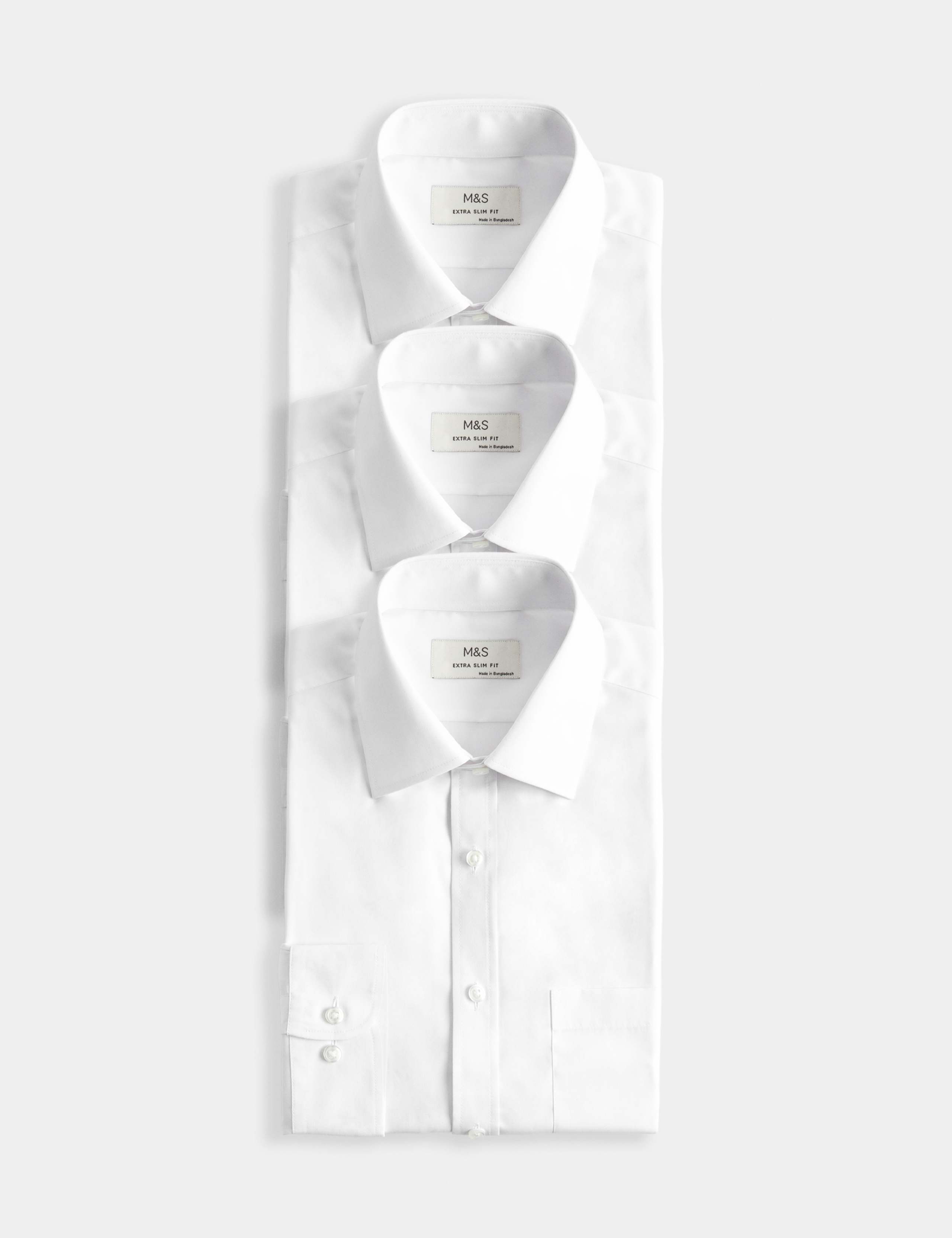 3 Pack Extra Slim Fit Easy Iron Shirts 1 of 7