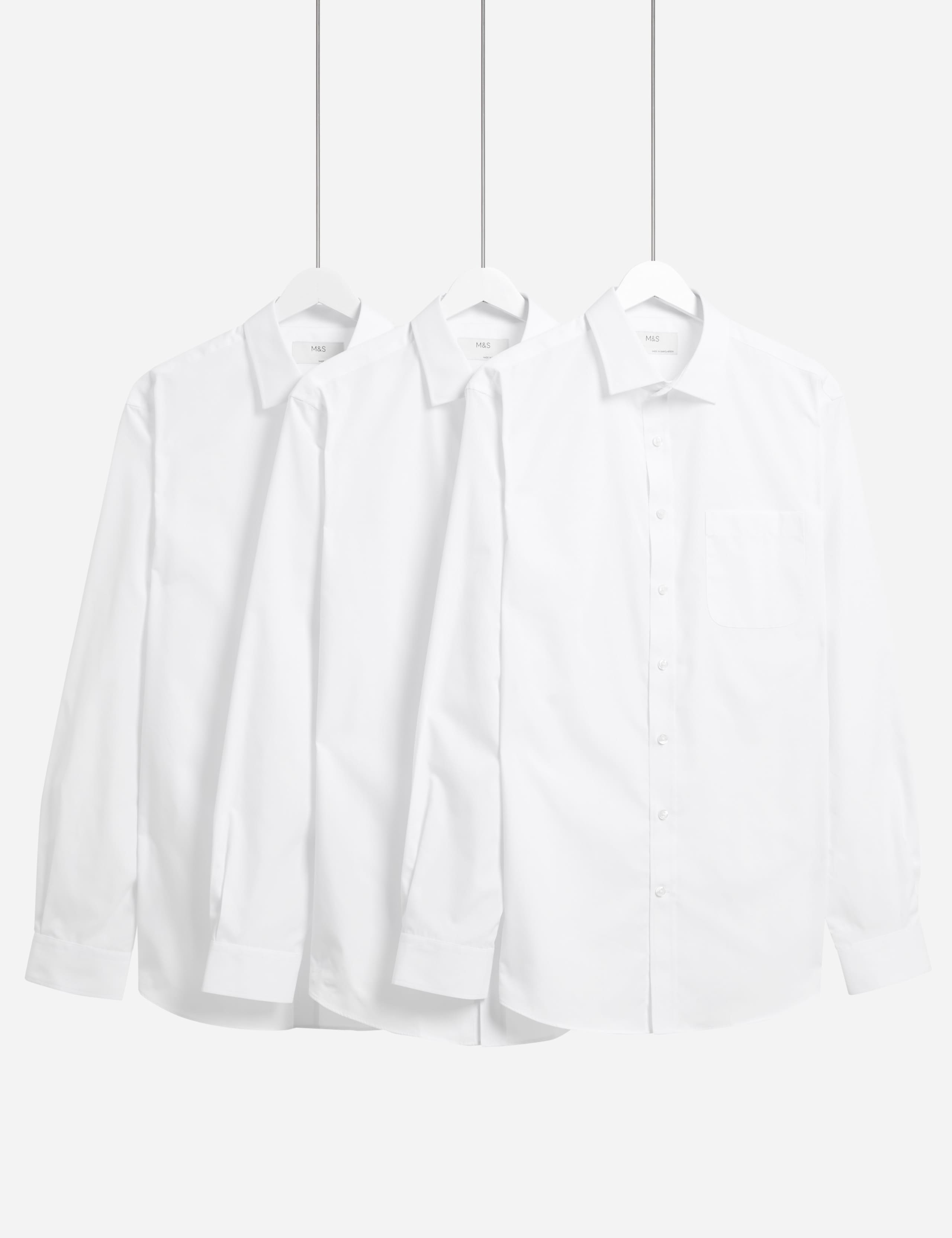 3 Pack Skinny Fit Easy Iron Shirts 1 of 7