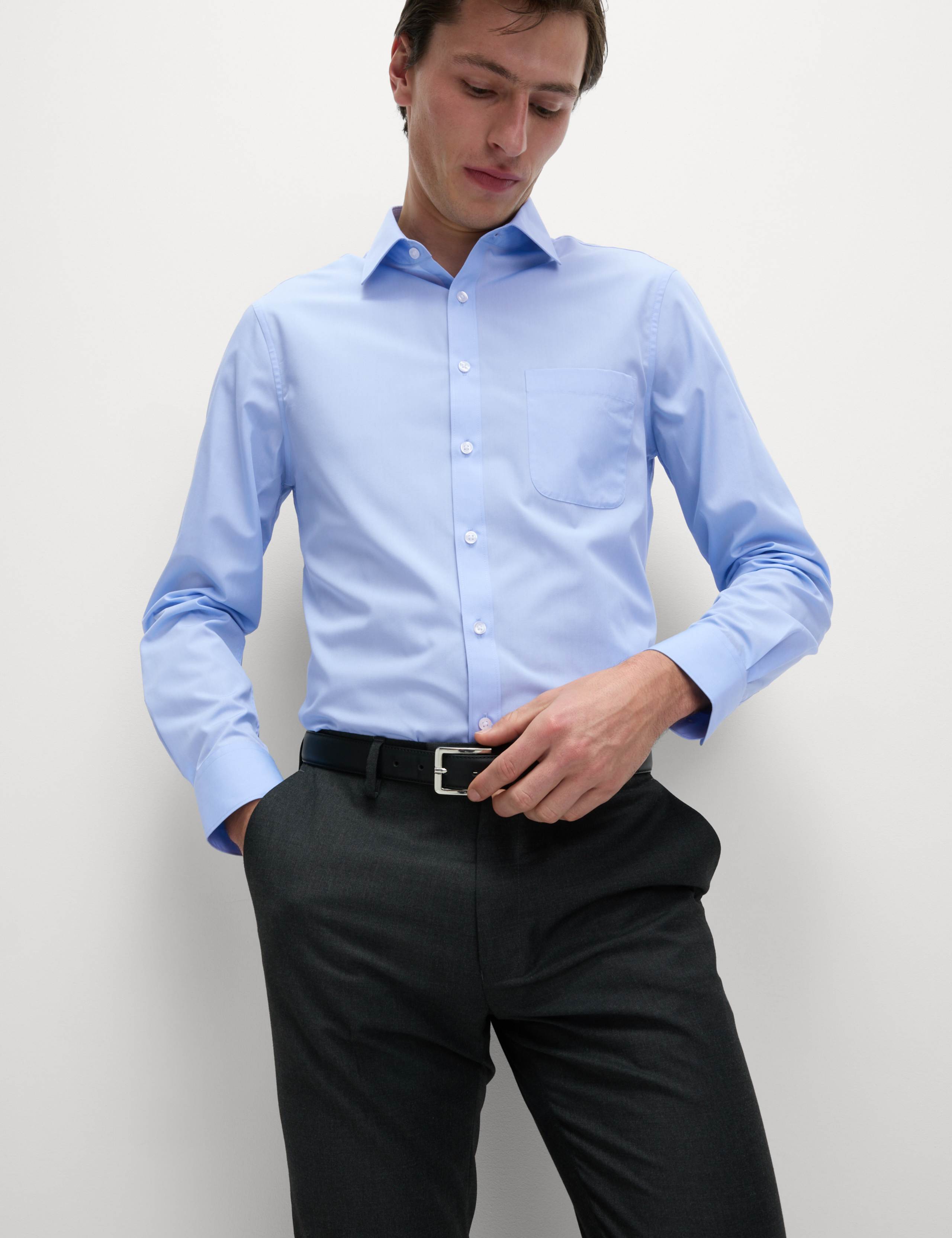 2pk Skinny Fit Easy Iron Cotton Blend Shirts 4 of 7